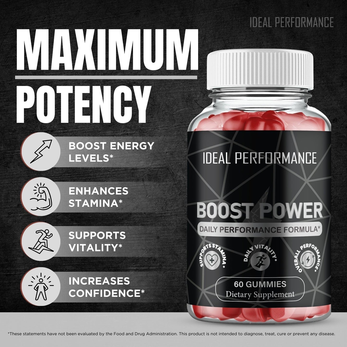 IDEAL PERFORMANCE Boost Power Gummies, 300 Count