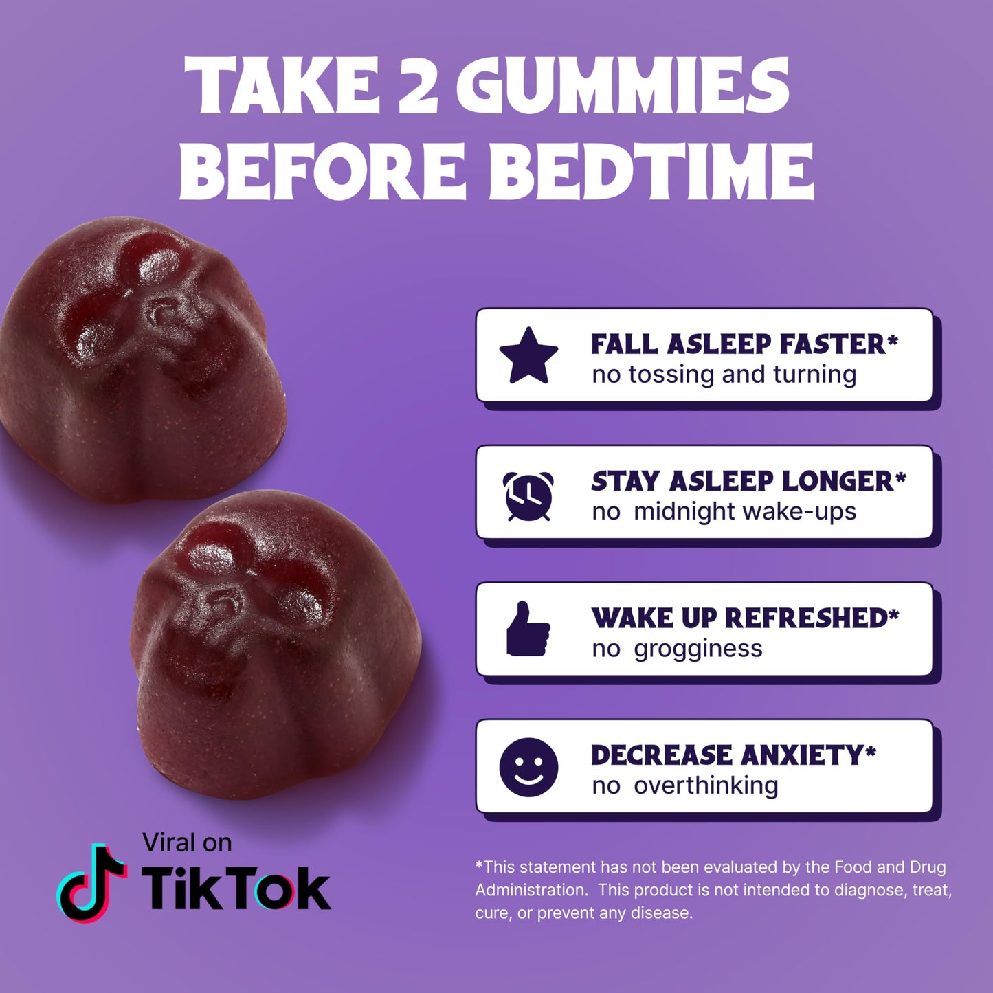 LITTLE DEATH Deep Sleep Gummies, 60 Gummies