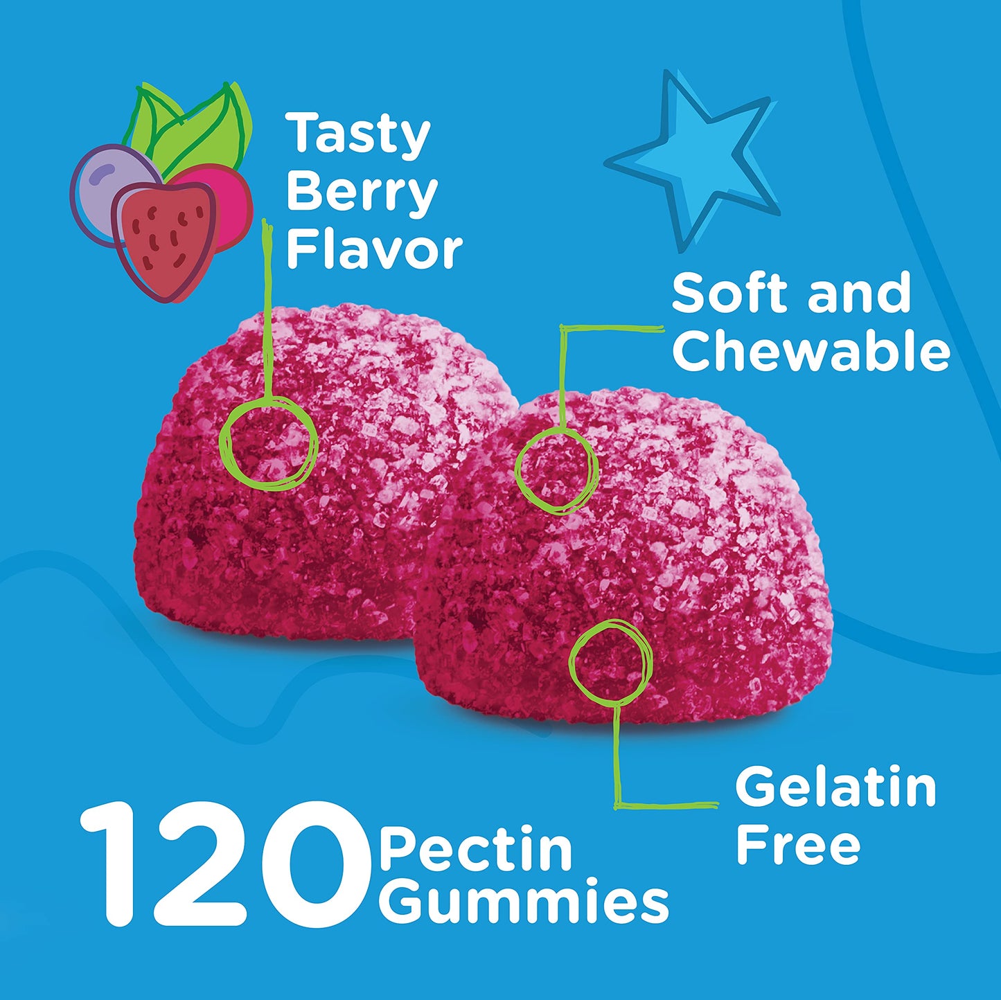 Viteey Vitamin D3 Kids Gummies Berry Flavored 25mcg 1000 IU 120 Count