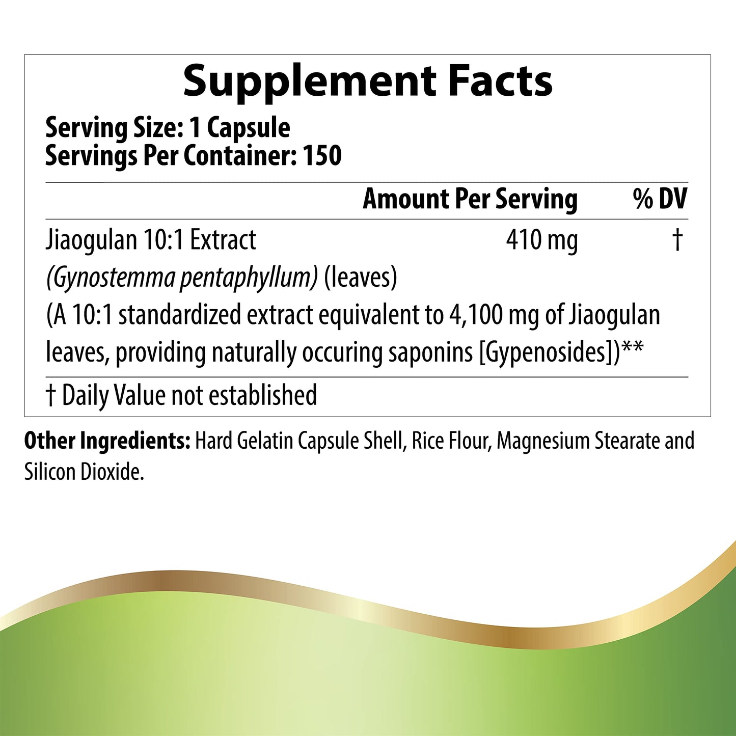 Pacific Nature's Jiaogulan Herbal Supplement Capsules, 1 Count