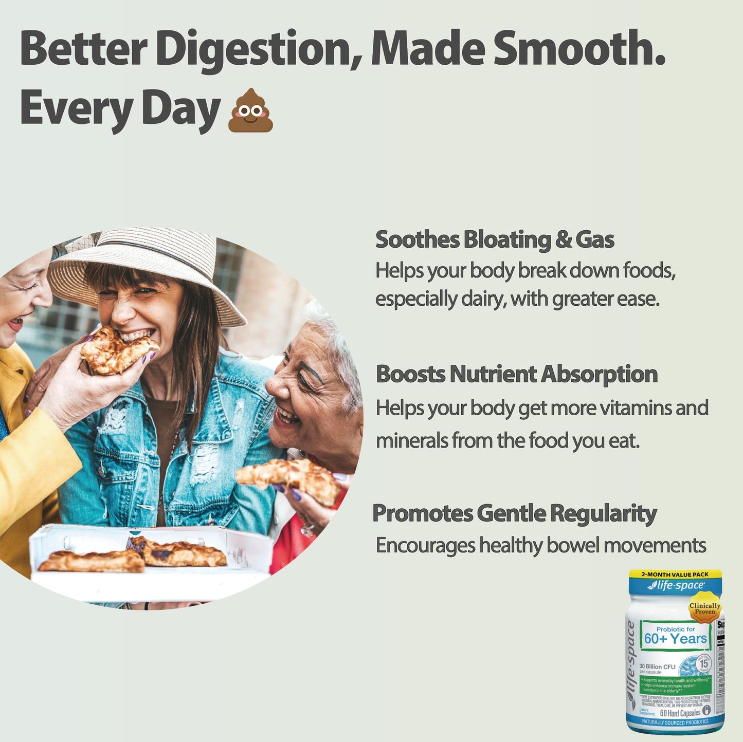 Life-Space Probiotic for 60+ Years Capsules 30 Count