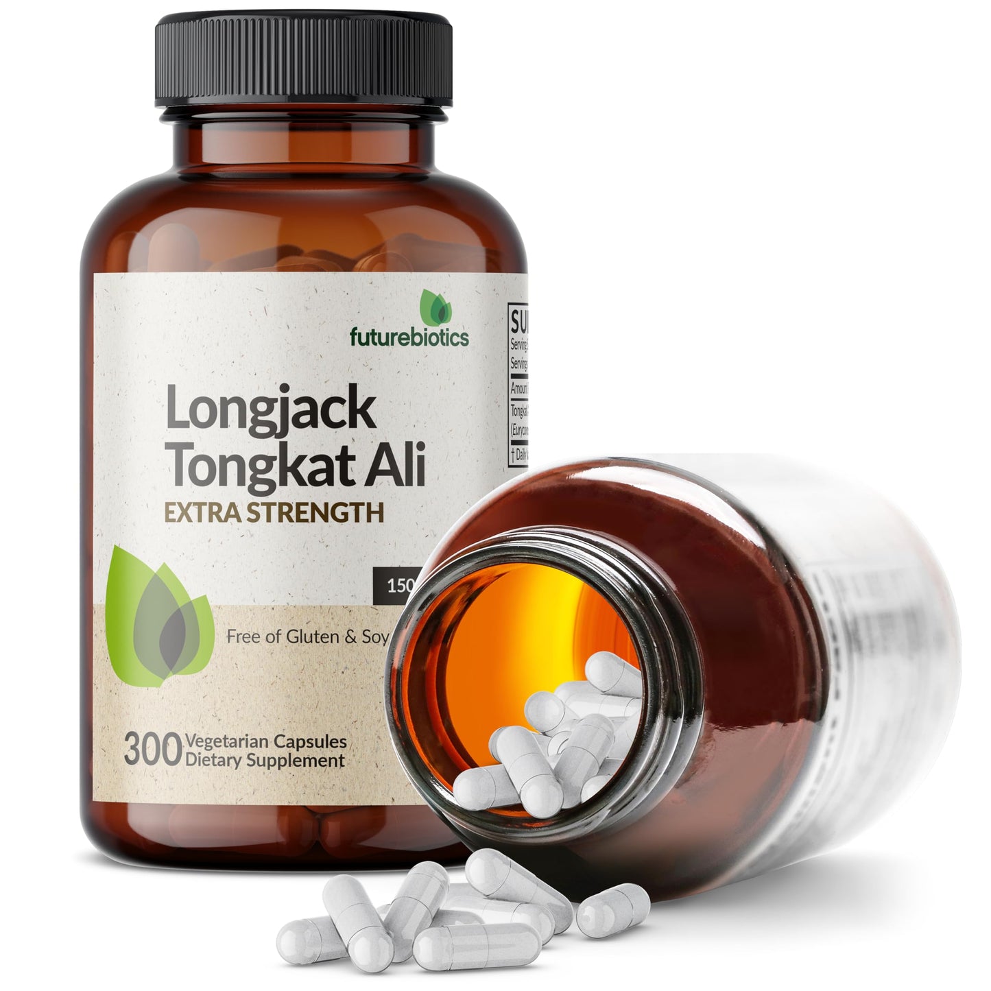Futurebiotics Longjack Tongkat Ali Extra Strength Energy & Stamina Support Capsule 300 Capsules