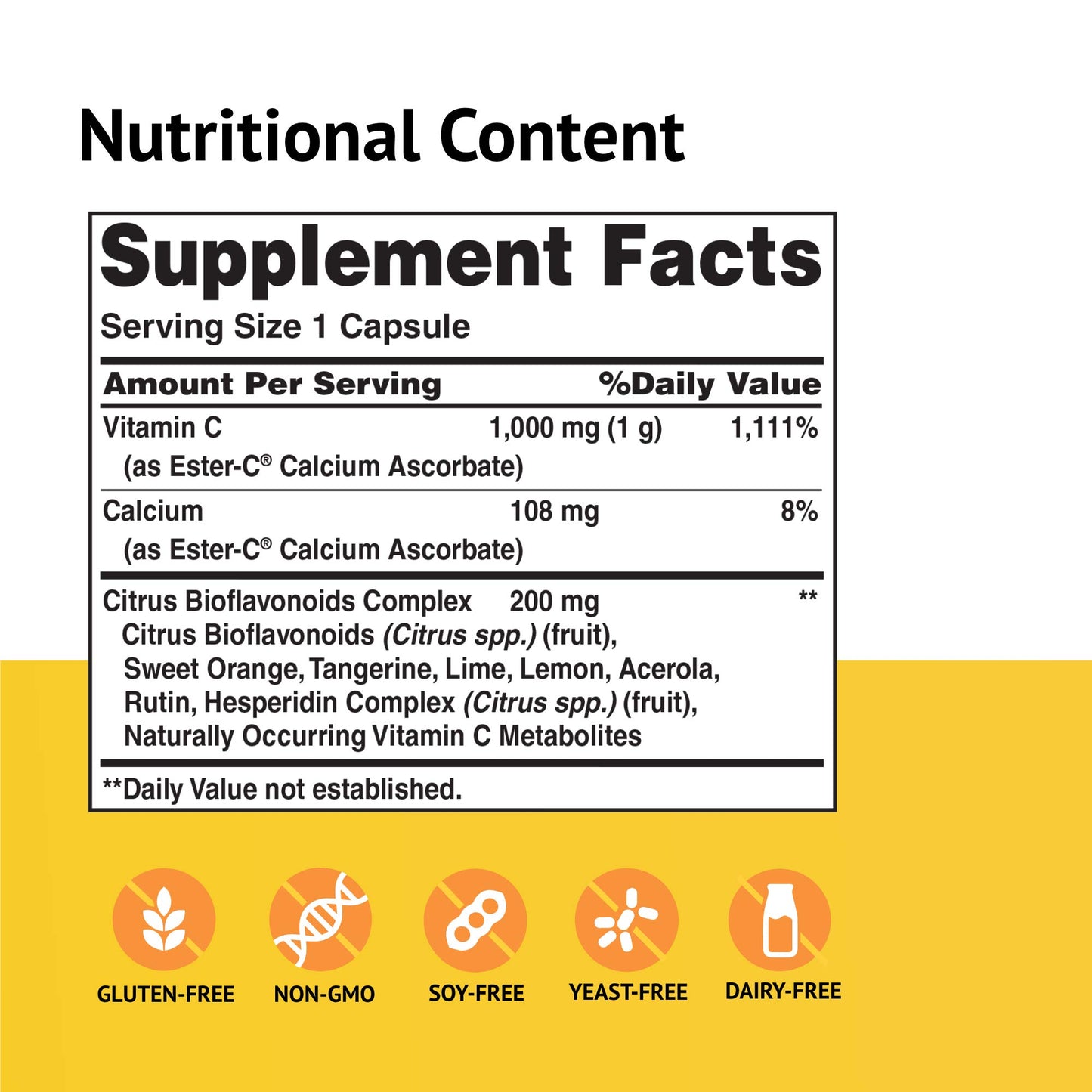 American Health Ester-C 1000 mg with Bioflavonoids Capsules 105 Count