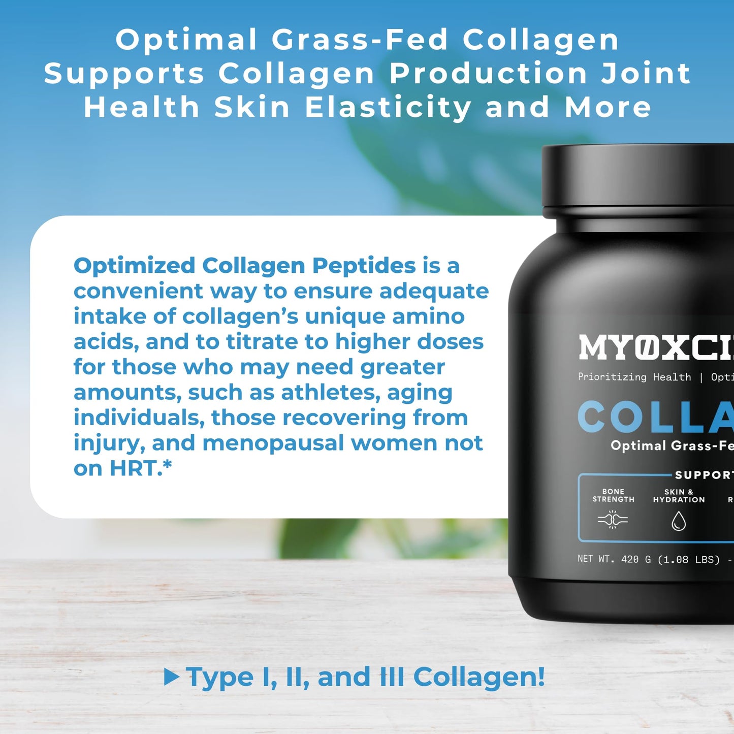 MYOXCIENCE Optimal Grass-Fed Collagen Capsule, 13.75 Capsules