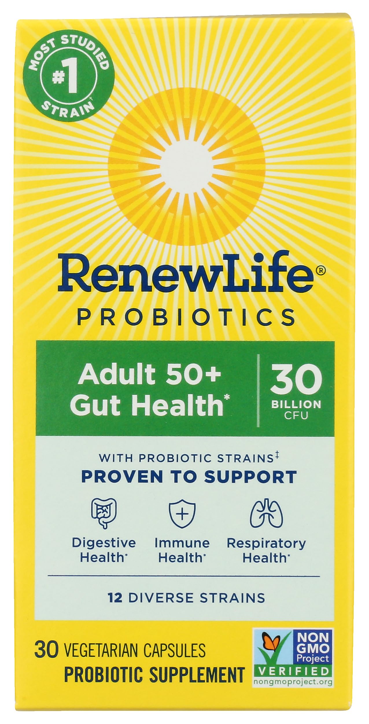 Renew Life Probiotic 50 Plus Capsules, 30 Count