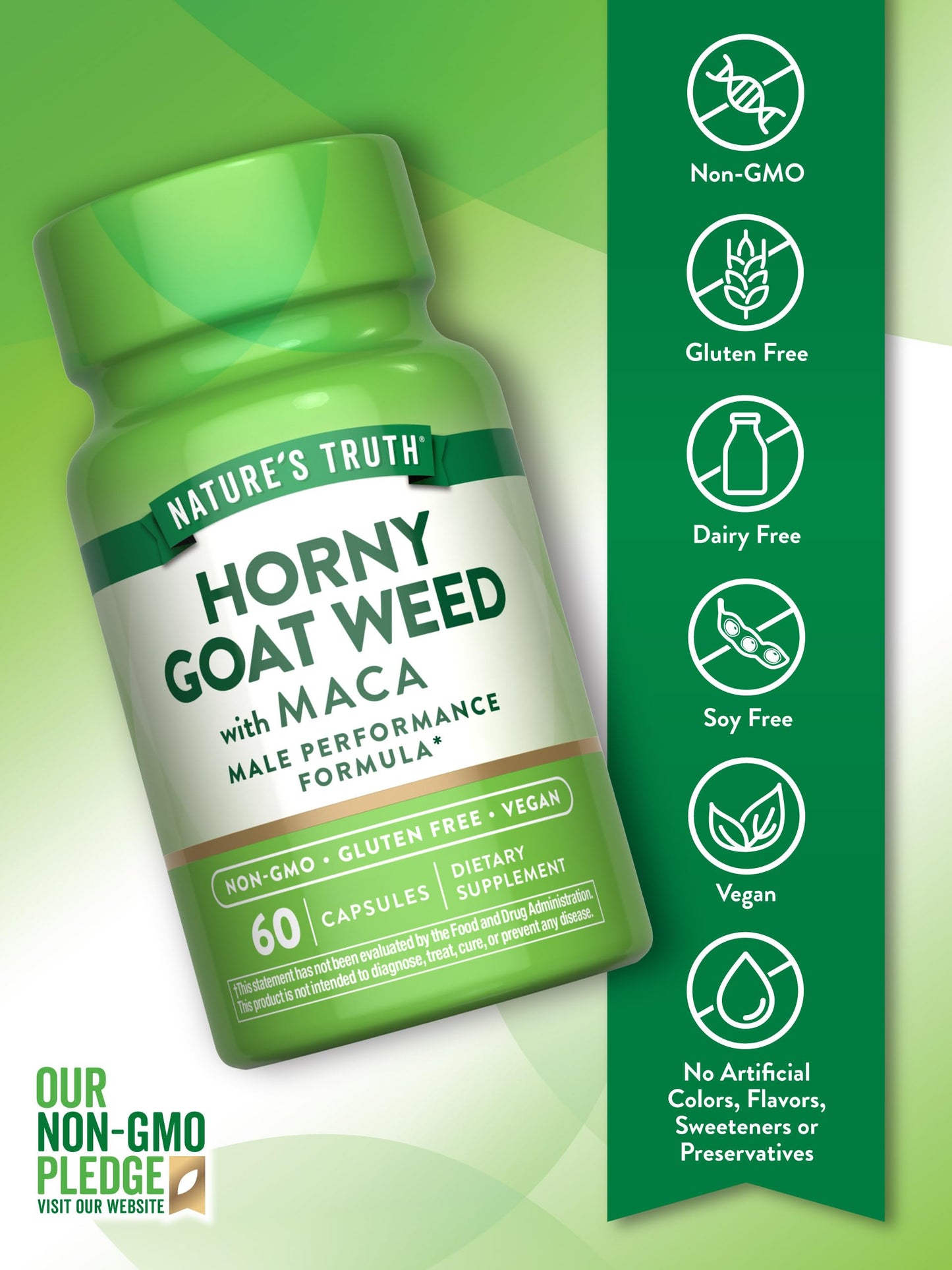 Nature's Truth Horny Goat Weed with Maca Capsules, 60 Count
