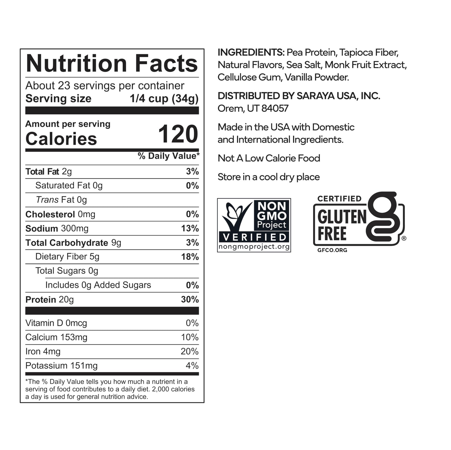 Kyhv Nutrition Plant Based Protein Vanilla 20g Clean Pea Protein Powder 28 Servings