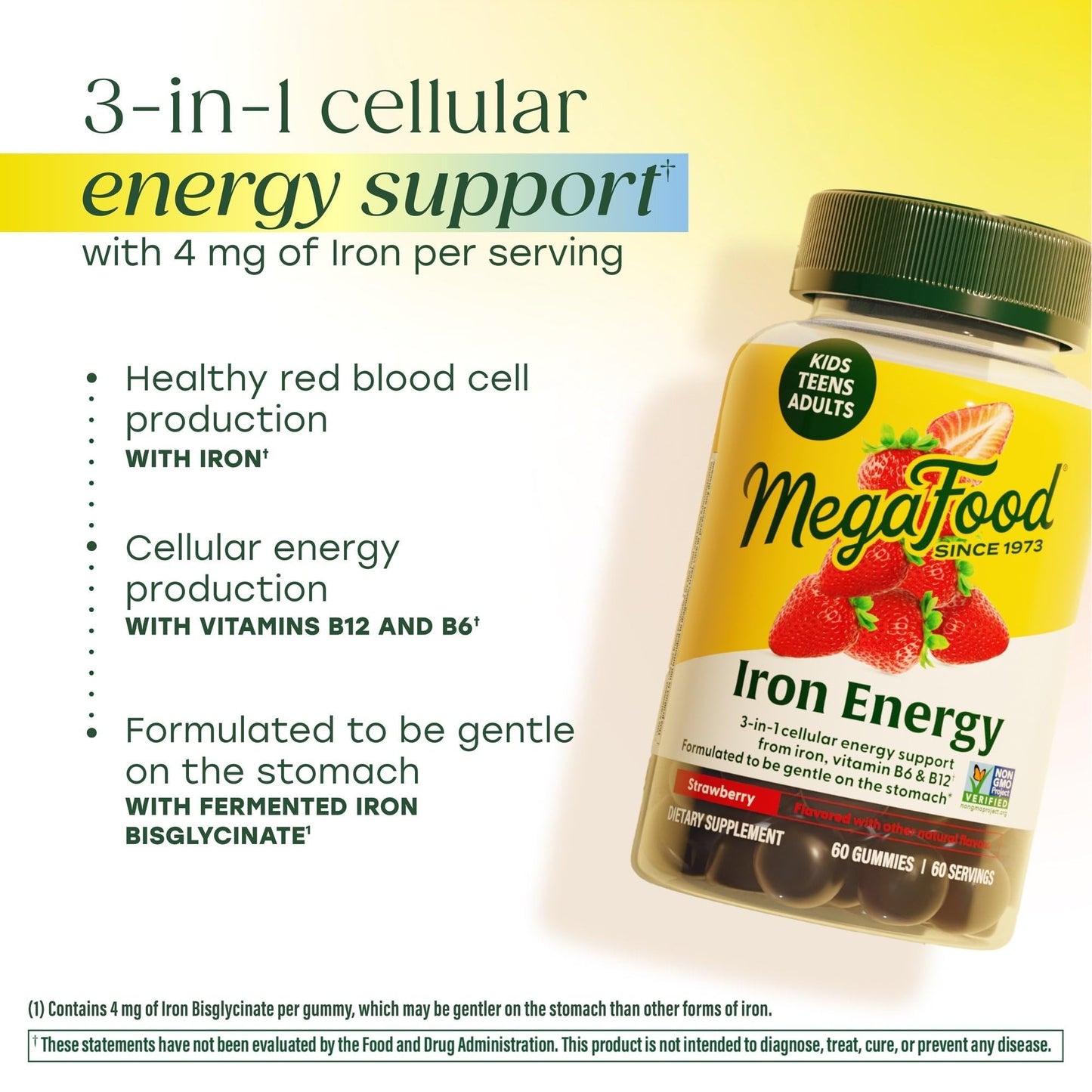 MegaFood Iron Energy Gummy 60 Count