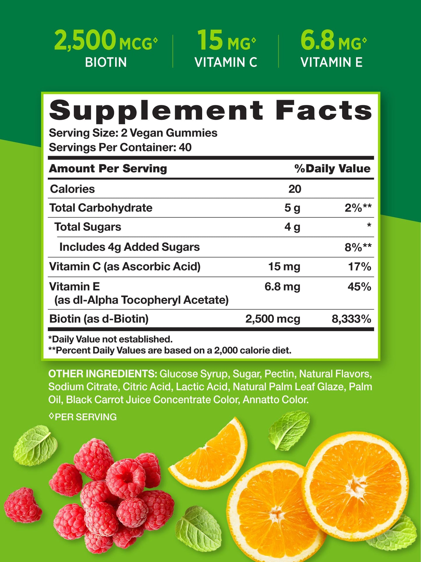 Nature's Truth Hair, Skin, and Nails Gummies with Biotin 140 Count