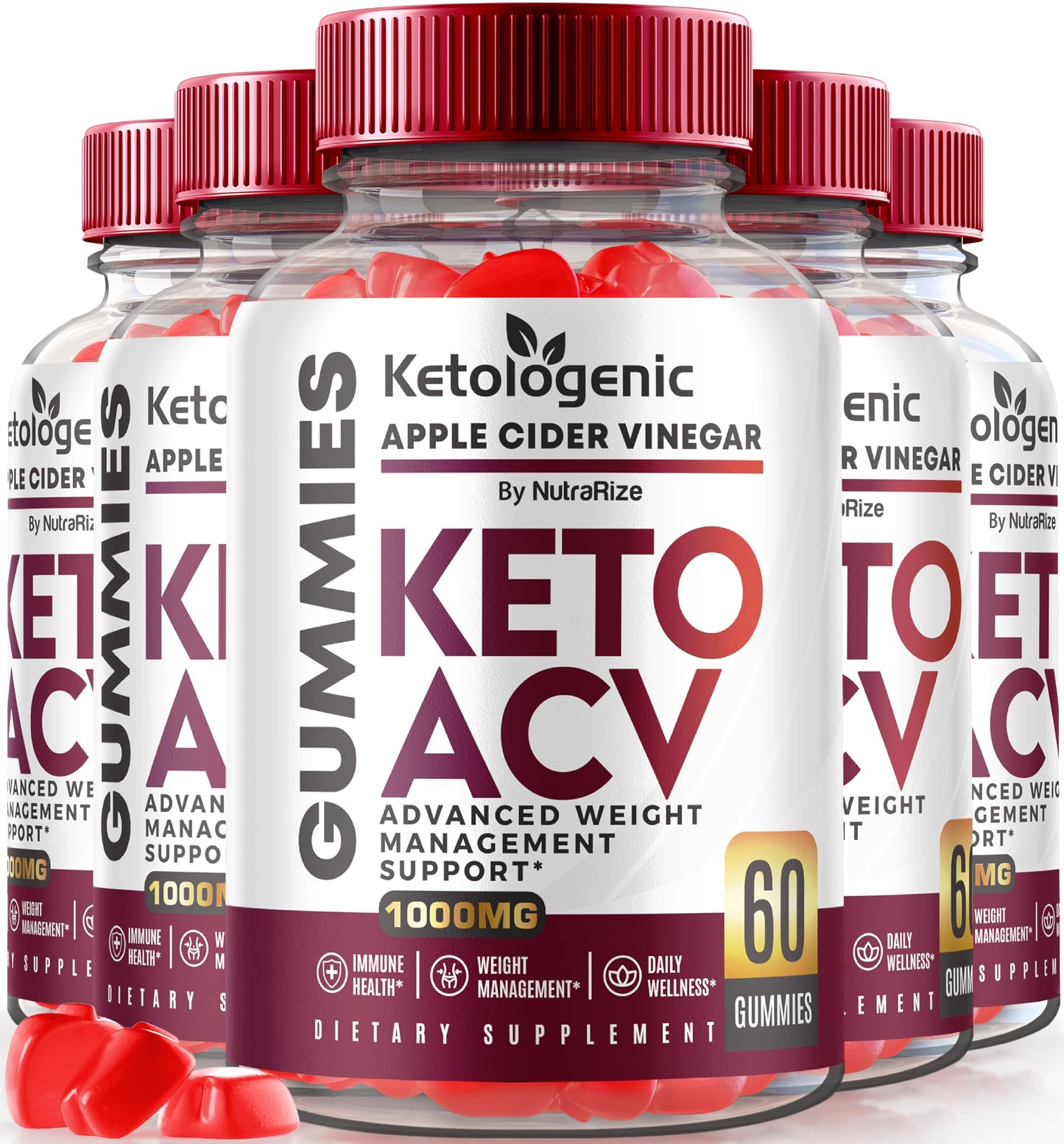NutraRize Ketologenic Keto ACV Gummies, 300 Gummies