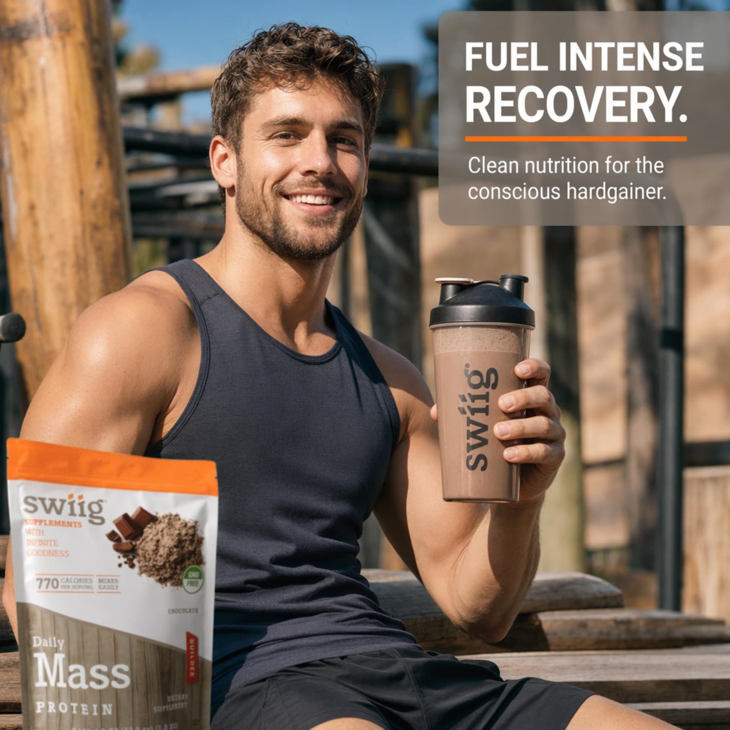 swiig Mass Builder Protein Powder, Chocolate 52.8