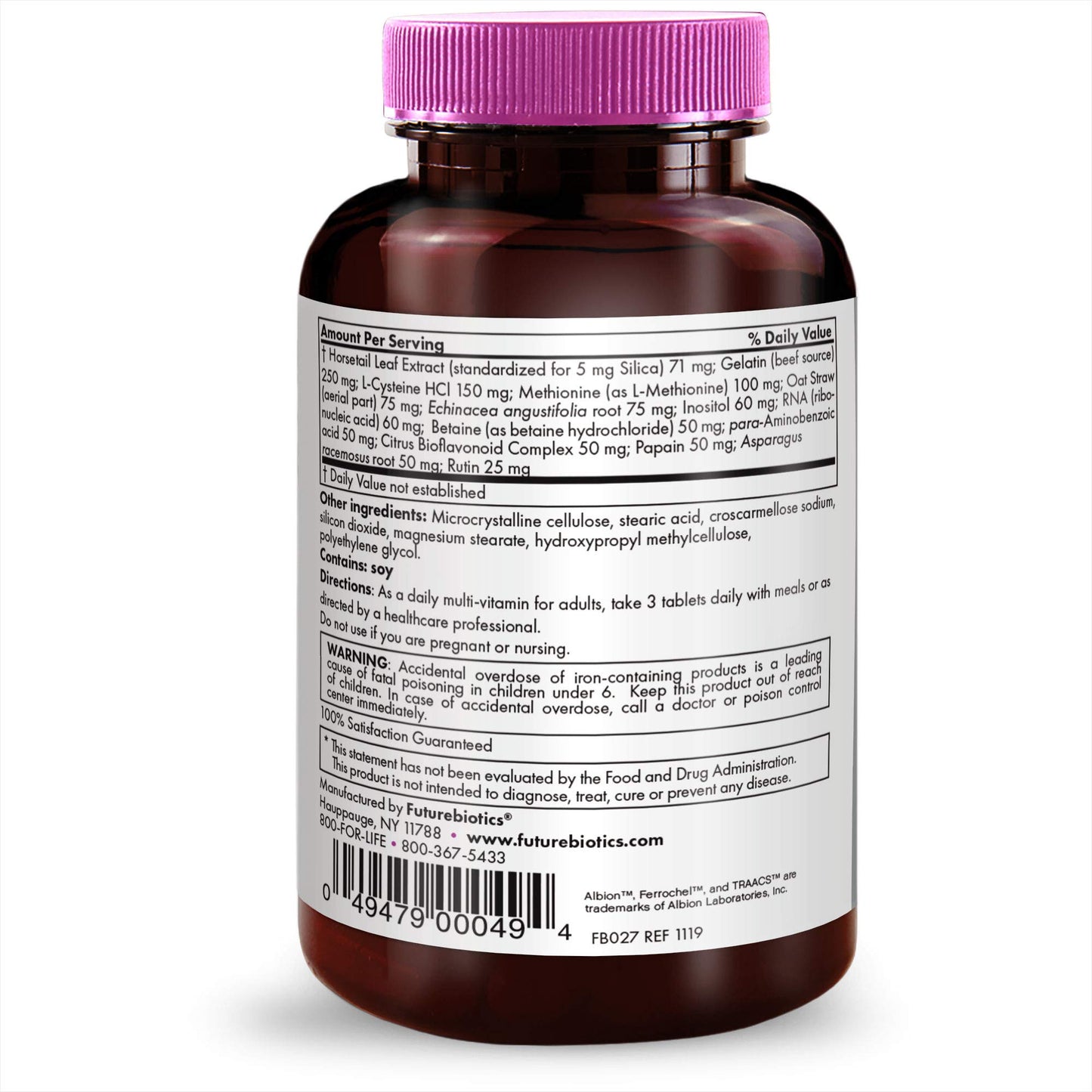 Futurebiotics Hair, Skin, & Nails Beauty Multivitamin Tablet, 135 Tablets
