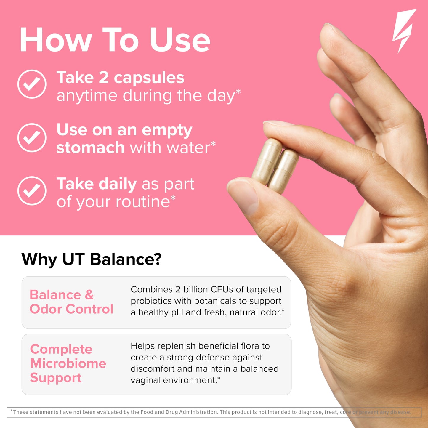 InnoSupps Inno UT Balance - Women's Probiotics with Cranberry, Magnesium, Green Tea & Turmeric Capsules 60 Count