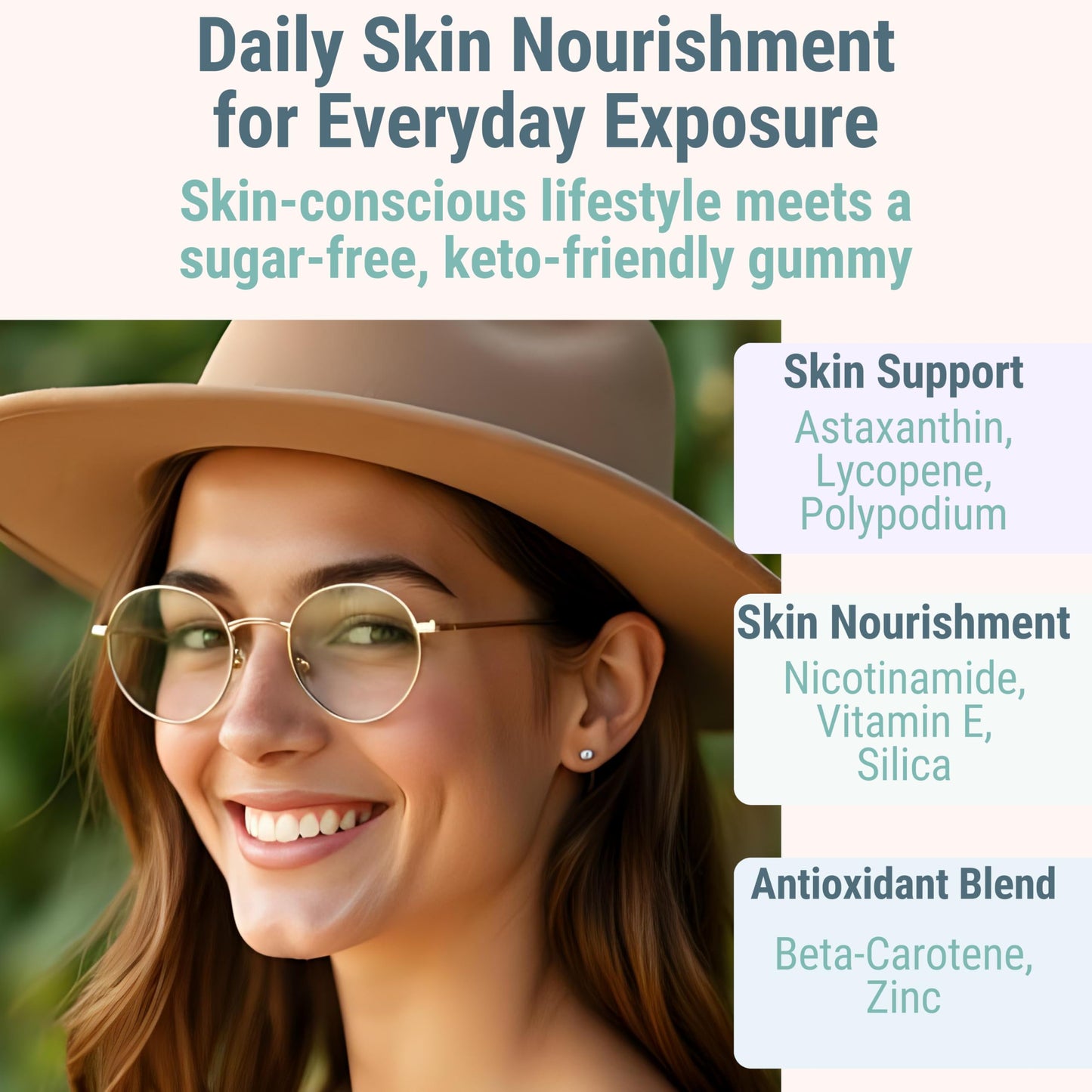 SHIZAM Astaxanthin Polypodium Leucotomos Zinc Picolinate Lycopene Vitamin E B3 Nicotinamide Silica Gummies 60 Count