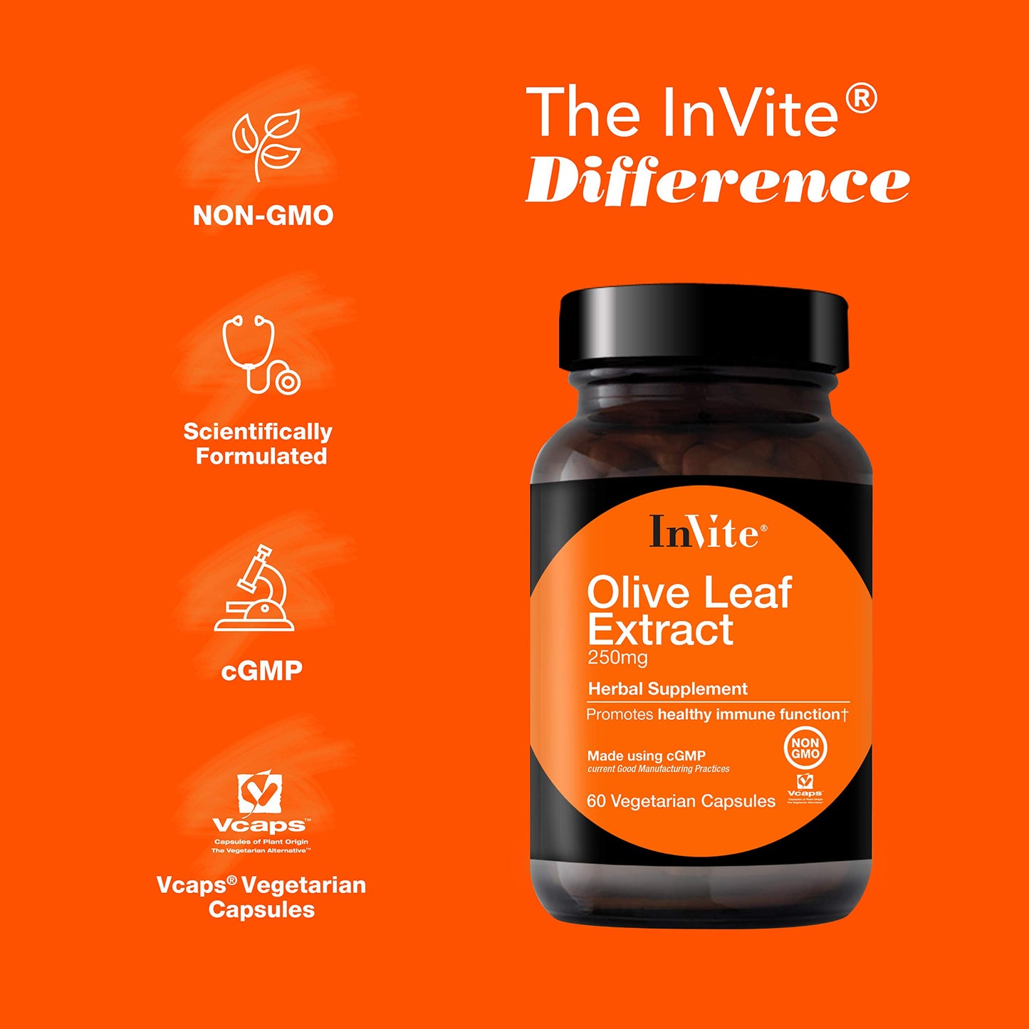 Invite Health Olive Leaf Extract 60 Capsules
