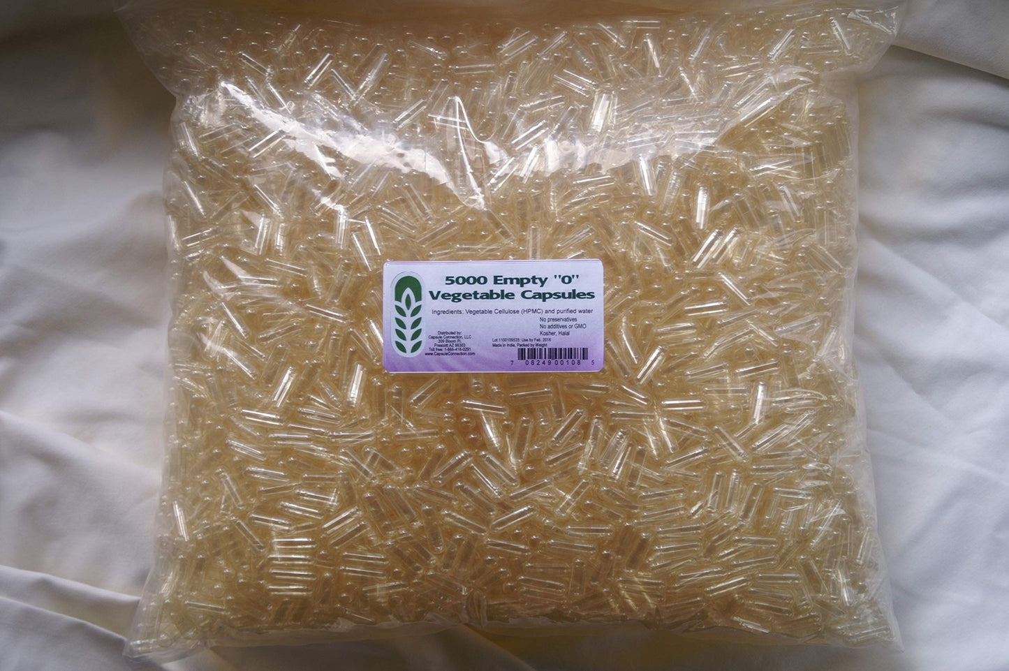 Capsule Connection Empty Vegetable Capsules Size 0, 5000 Capsules