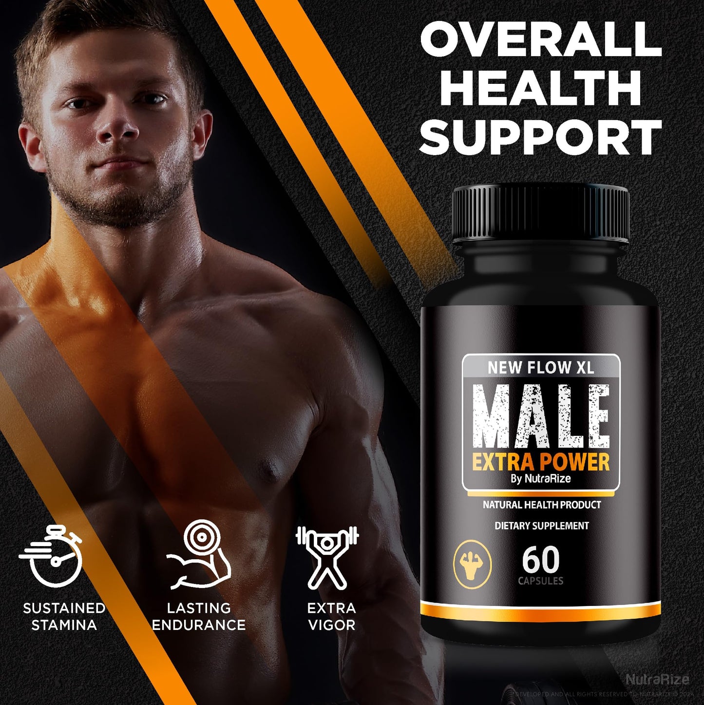 NutraRize New Flow XL Capsules for Men, 180 Capsules