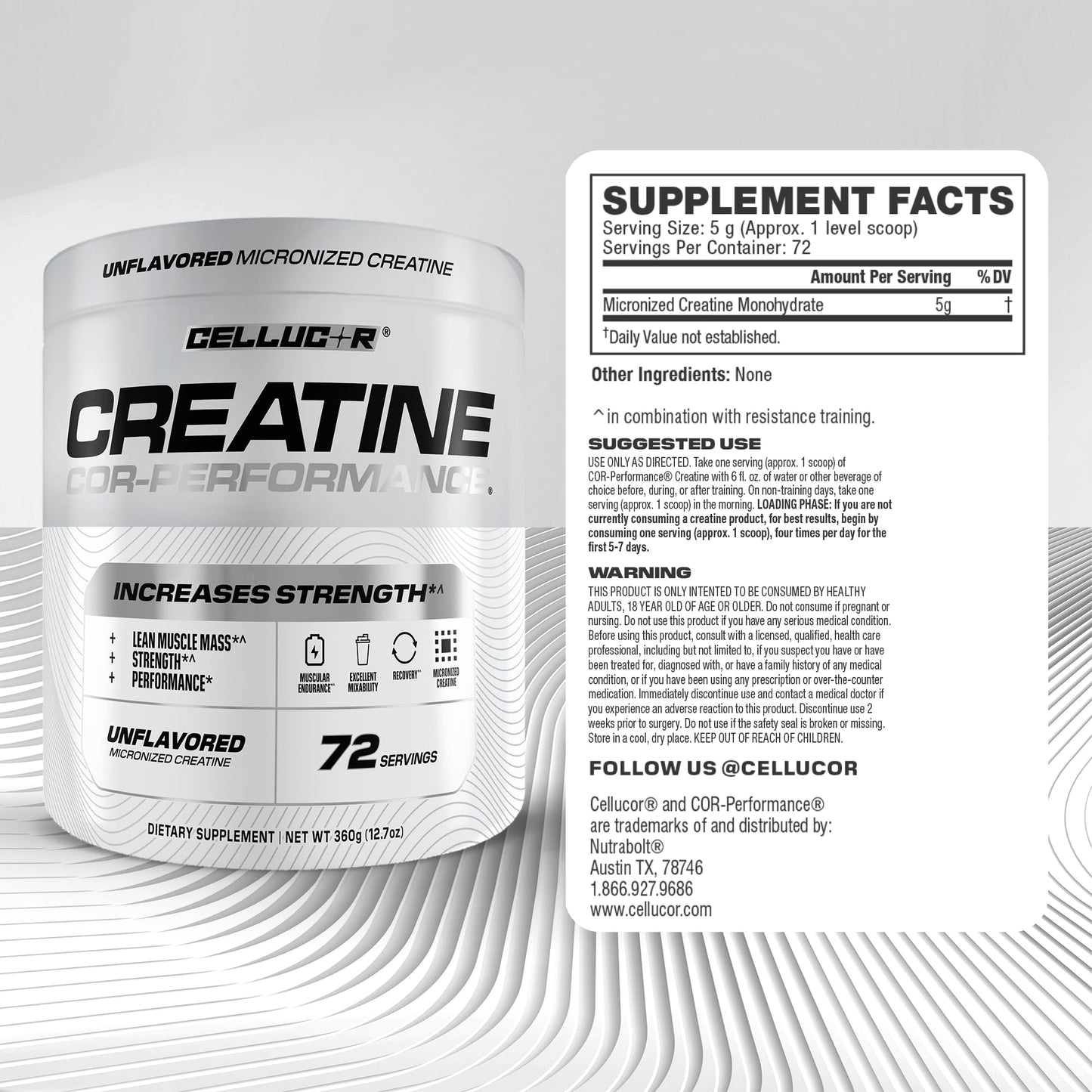 Cellucor Cor-Performance Creatine Monohydrate Powder, 12.69 Ounce