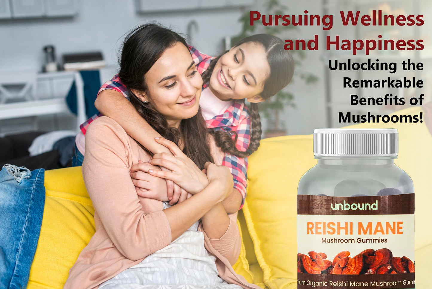 Unbound Mushroom Gummies Reishi Mushroom 60 Gummies