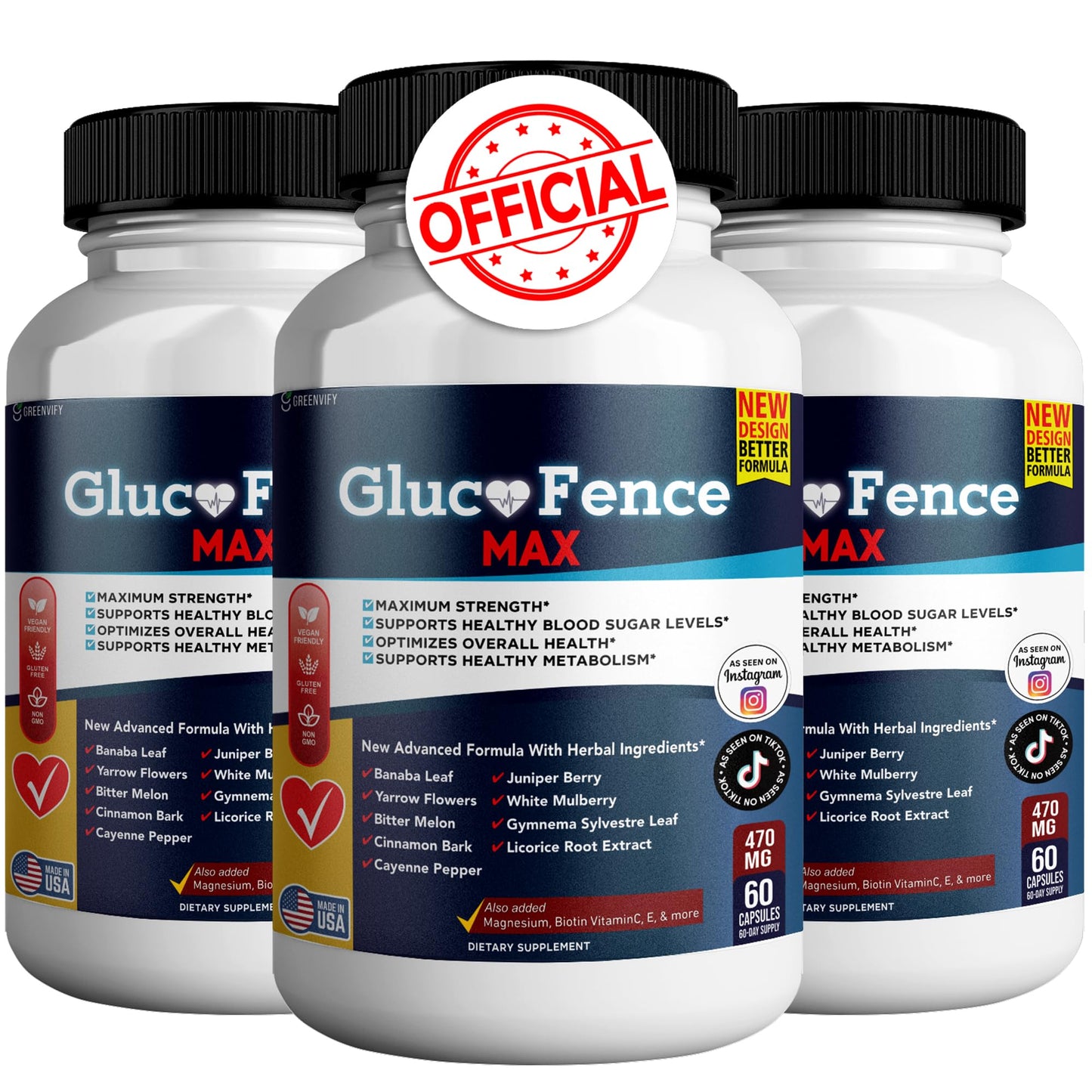 GREENVIFY Gluco Fence Max Capsule 180 Capsules