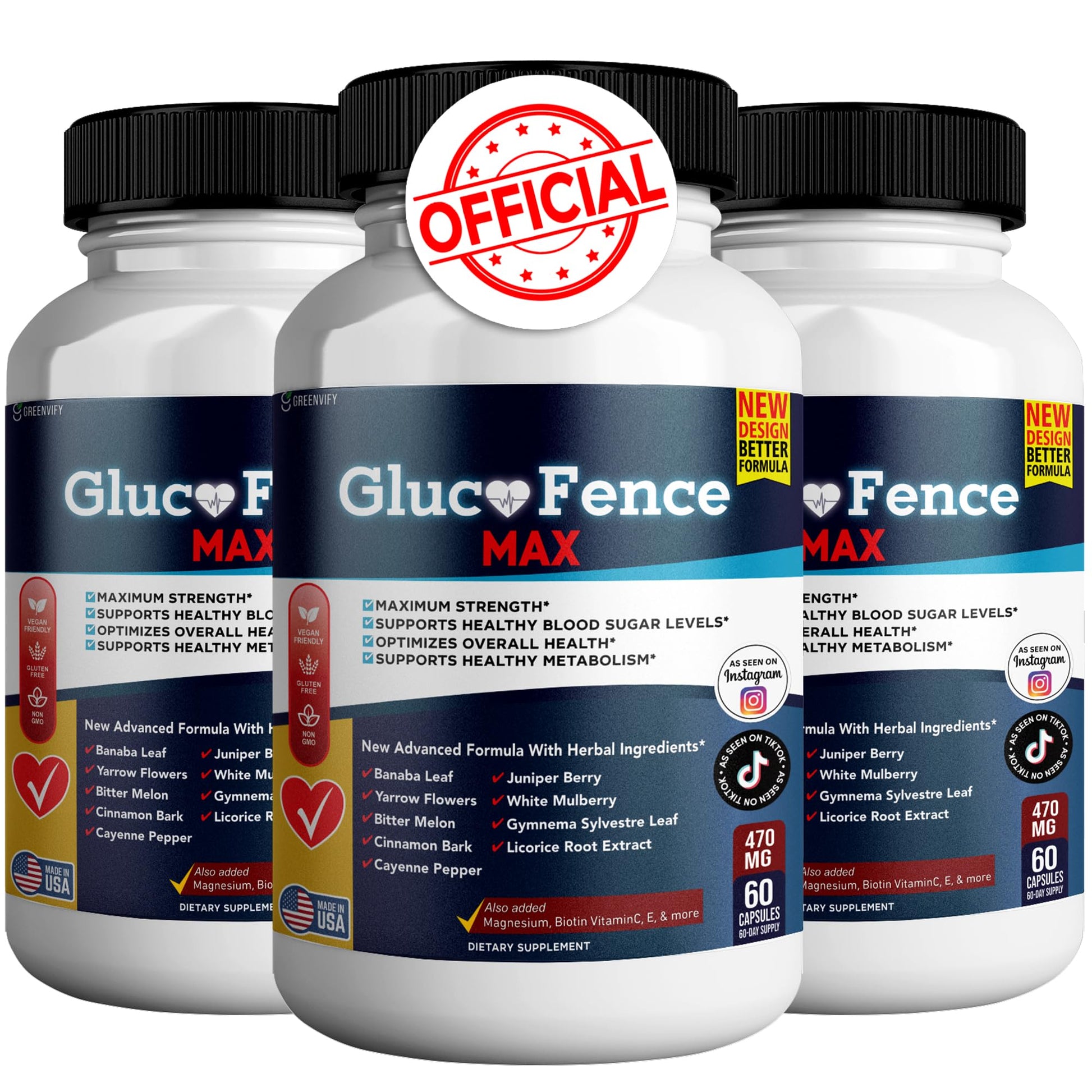 GREENVIFY Gluco Fence Max Capsule 180 Capsules