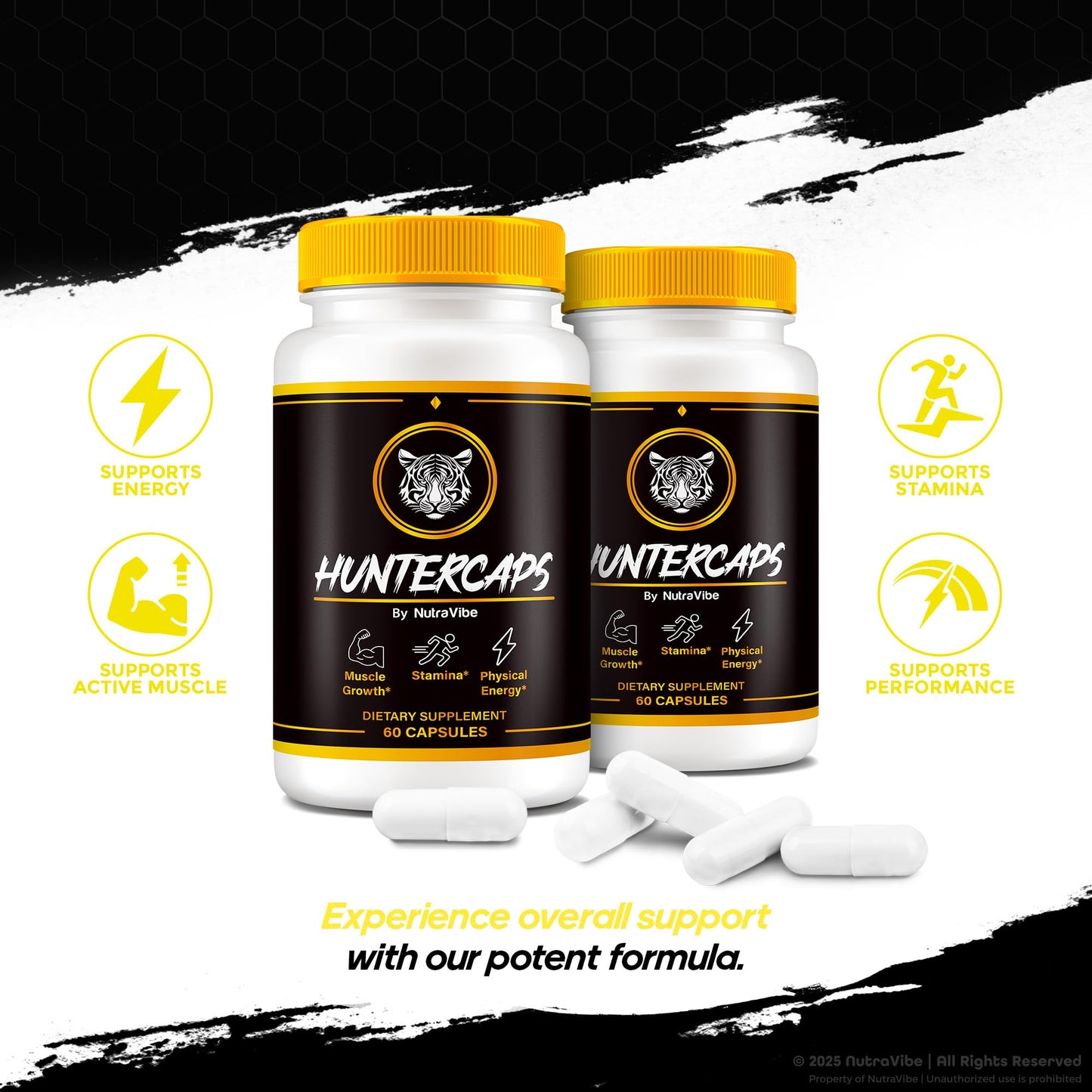 NutraVibe Hunter Caps for Men Capsules 180 Capsules