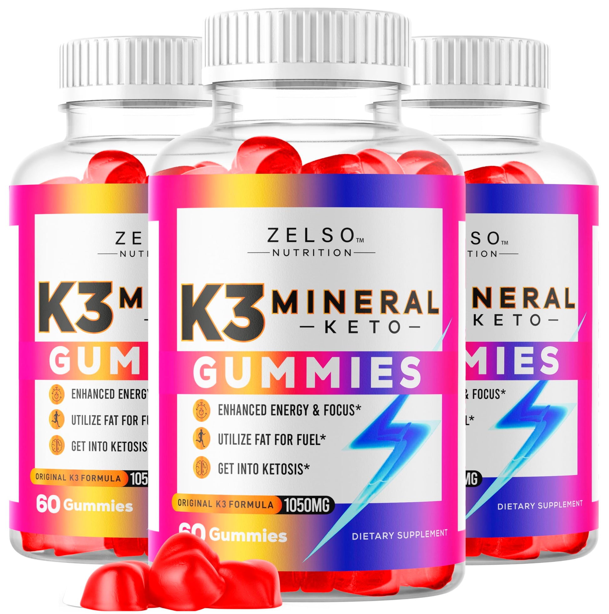 ZELSO K3 Mineral Keto Gummies 180 Gummies