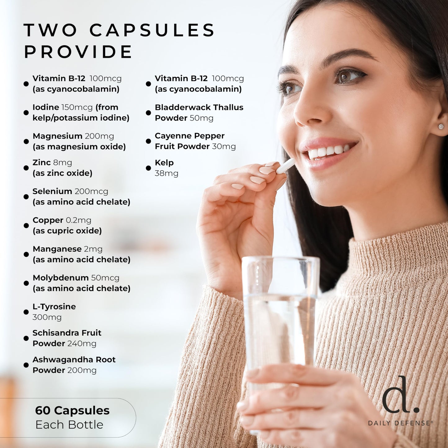 Daily Defense Thyroid Defense Capsule 60 Count
