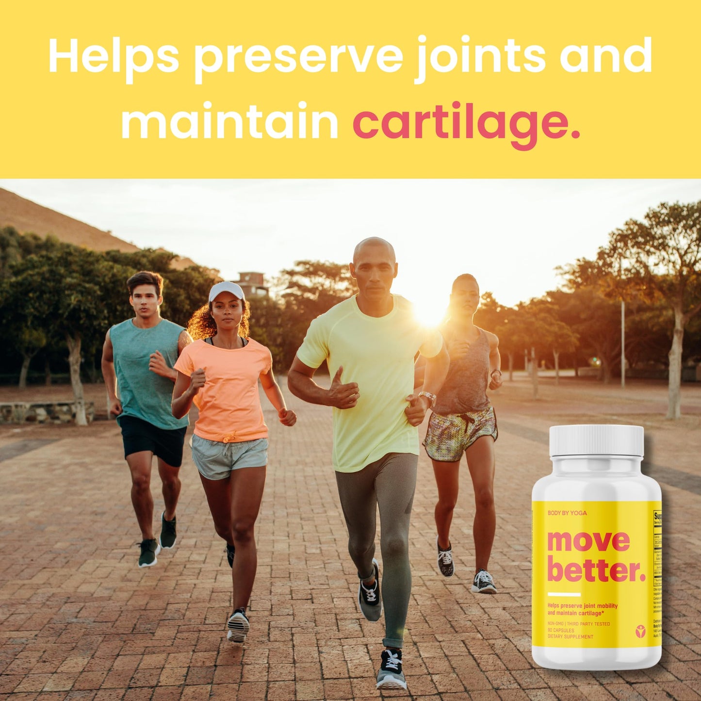 Body By Yoga Move Better Natural Joint Supplements For Women And Men 90 Capsules