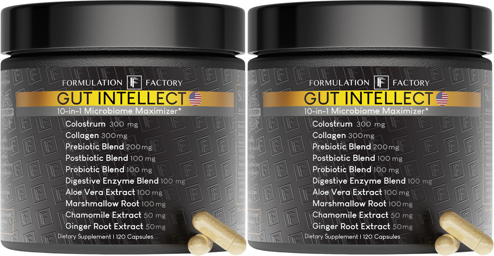 Formulation Factory Gut Intellect 10-in-1 Microbiome Supplement Capsules 240