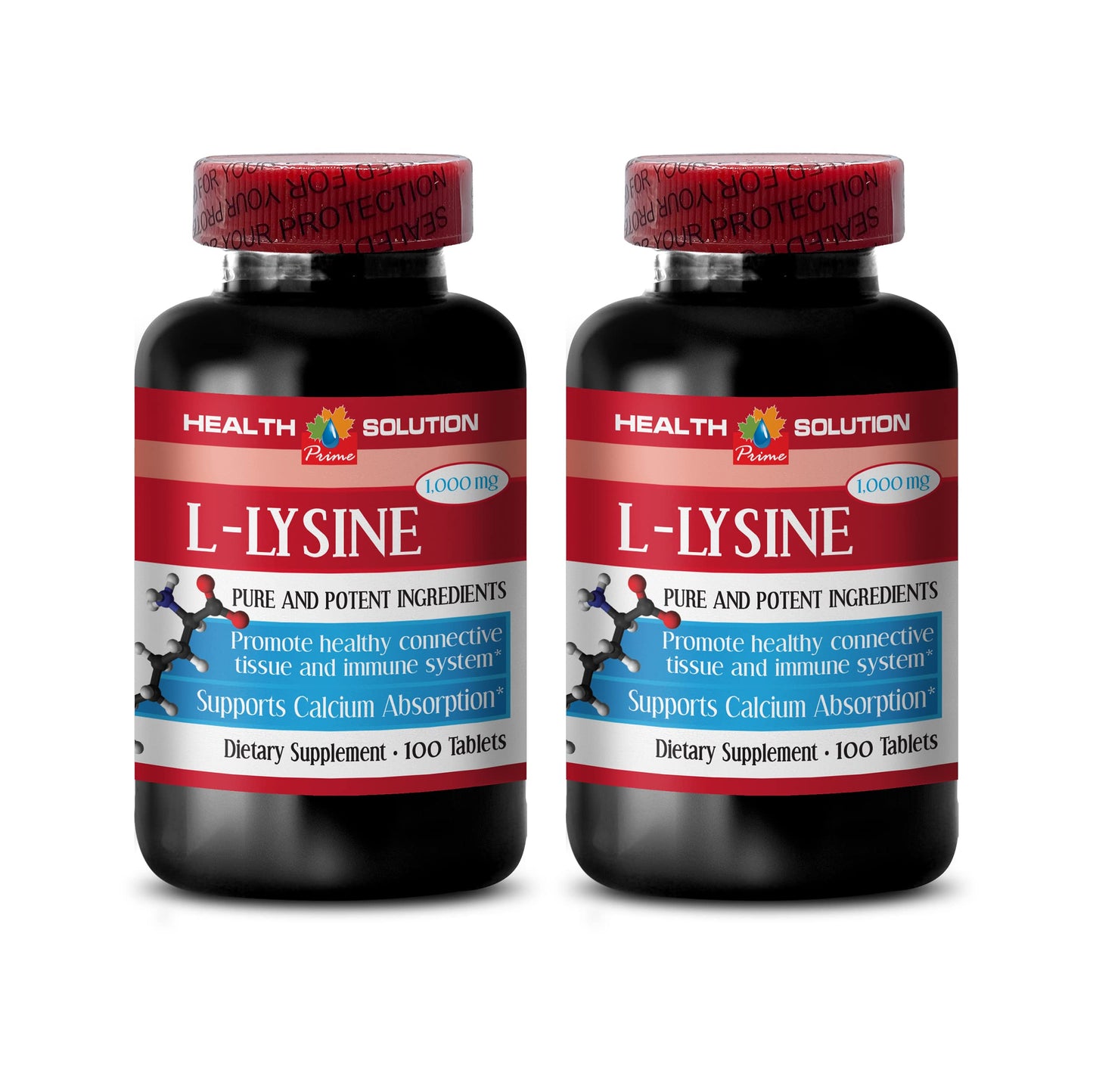 Health Solution Prime L-Lysine 1000 mg, 200 Capsules