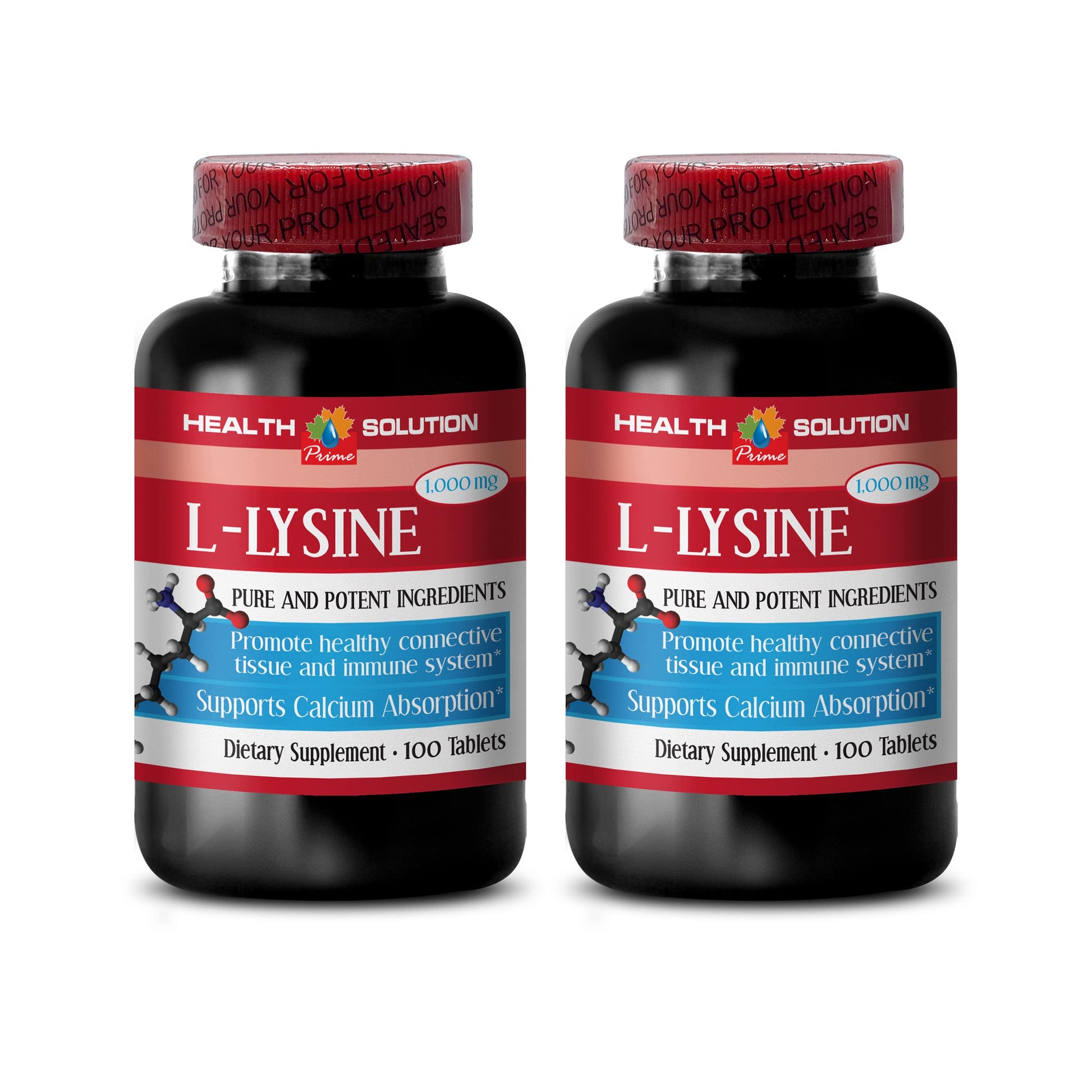 Health Solution Prime L-Lysine 1000 mg, 200 Capsules