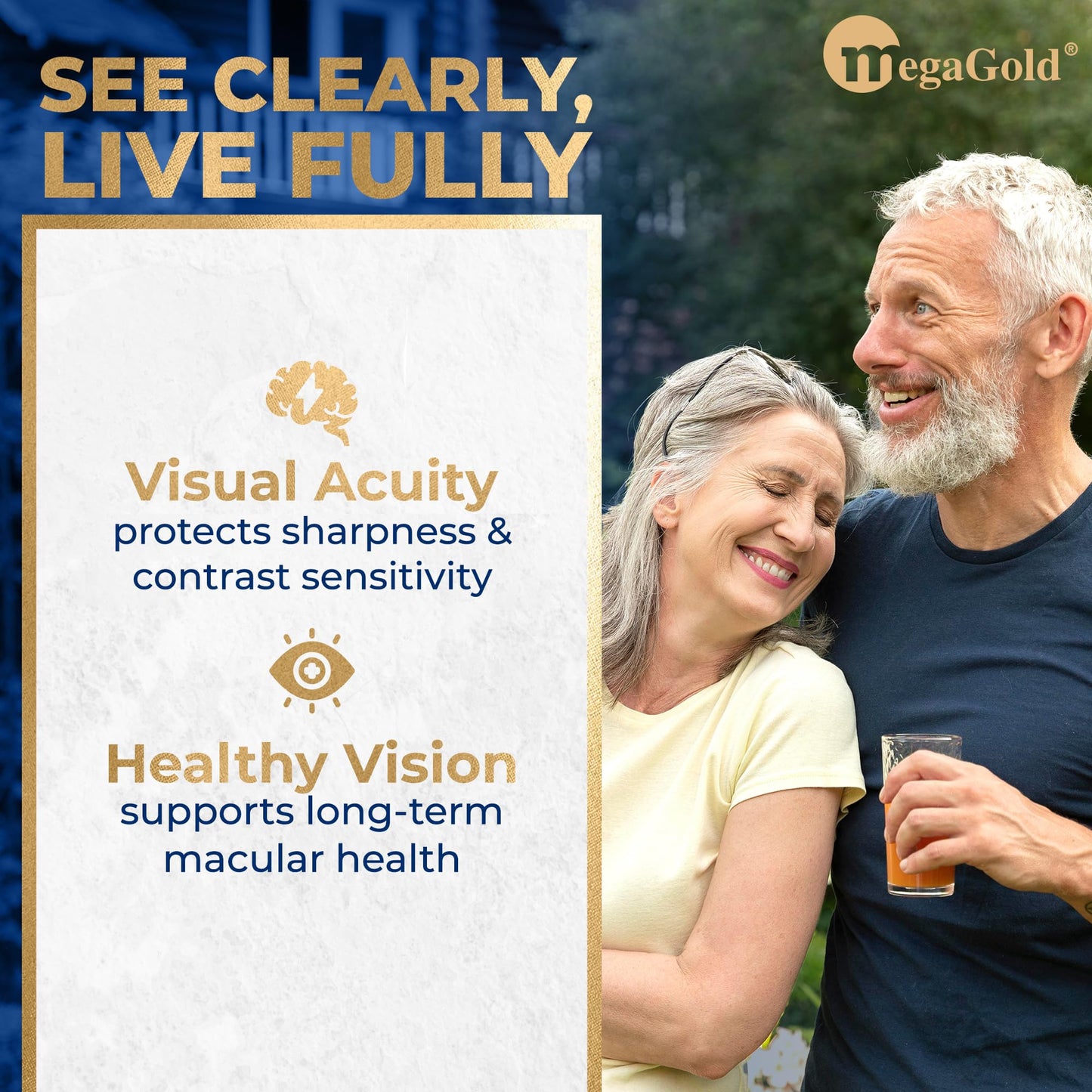 MegaGold Macular Support Advanced Formula Softgels, 60 Count