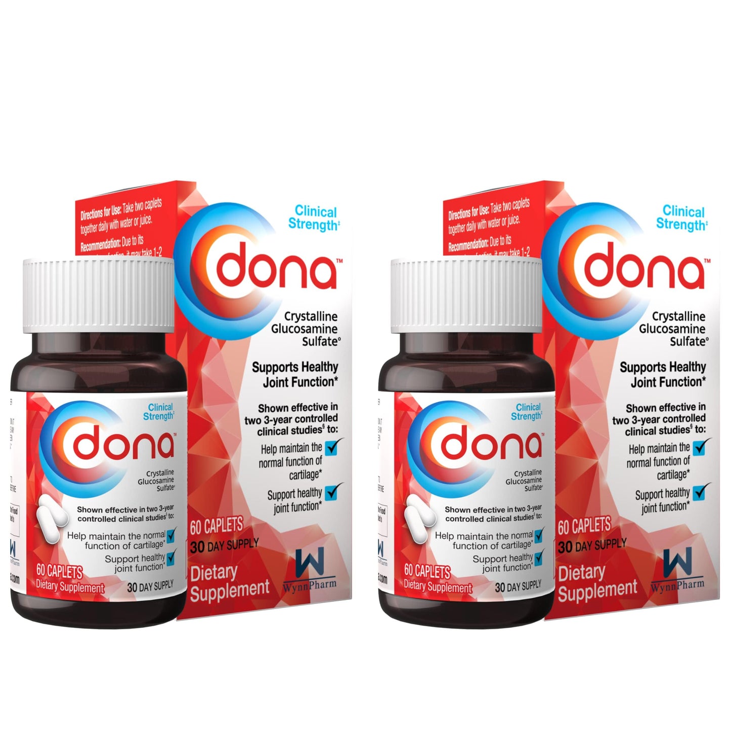 Dona Crystalline Glucosamine Sulfate 750 mg Caplets 120