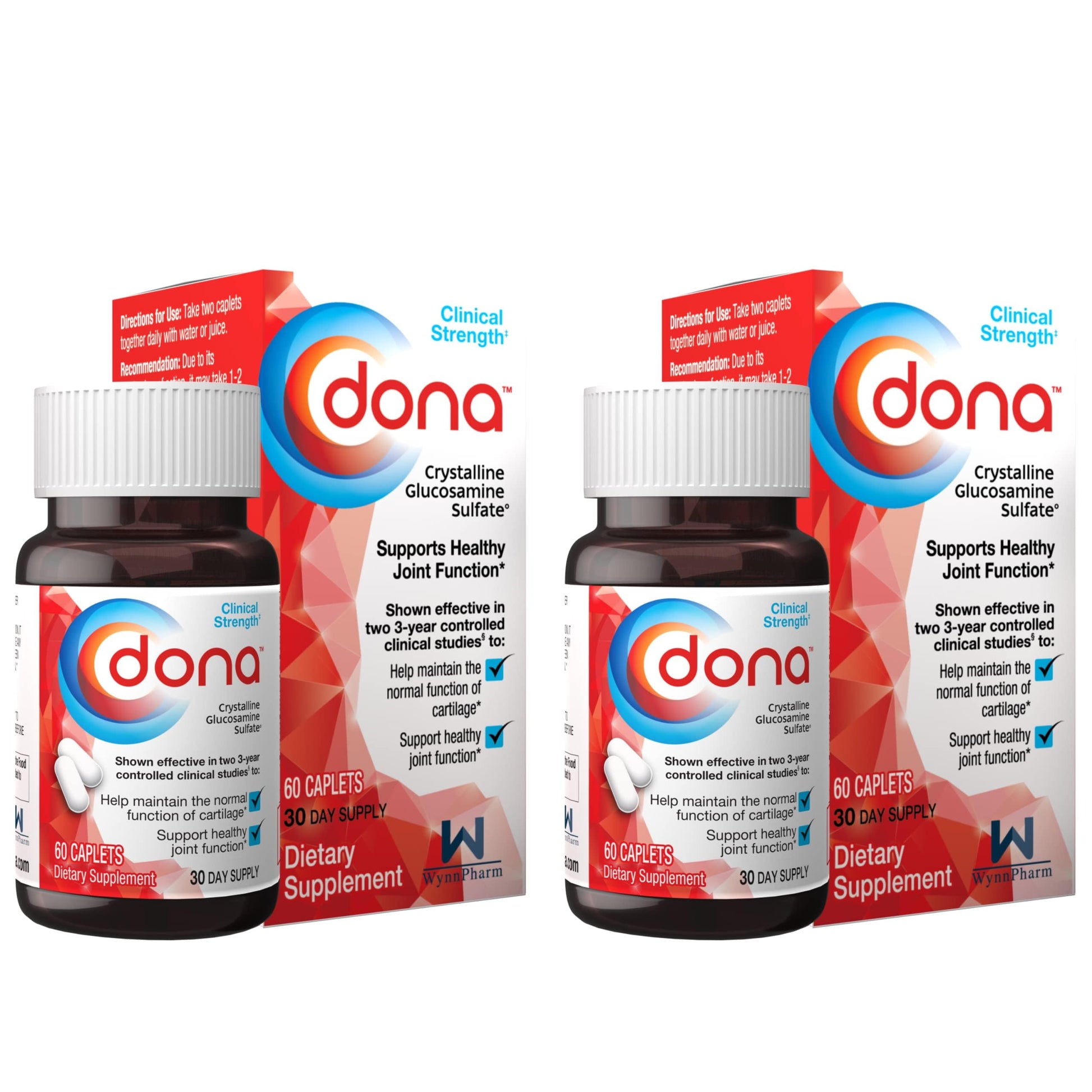 Dona Crystalline Glucosamine Sulfate 750 mg Caplets 120