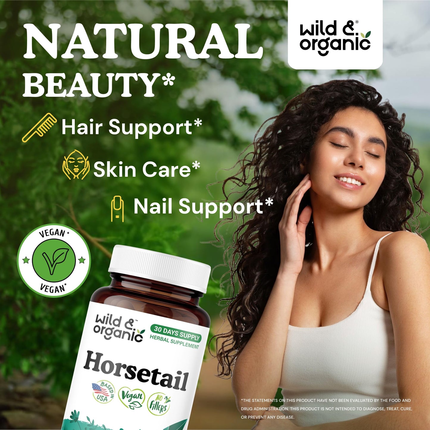 Wild & Organic Horsetail Capsules 60 Count