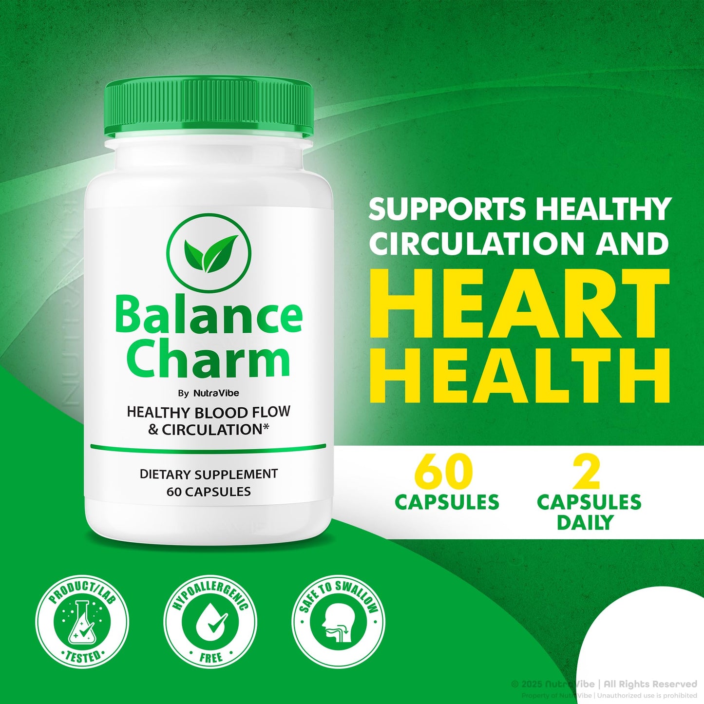 NutraVibe Balance Charm Capsules 60 Count