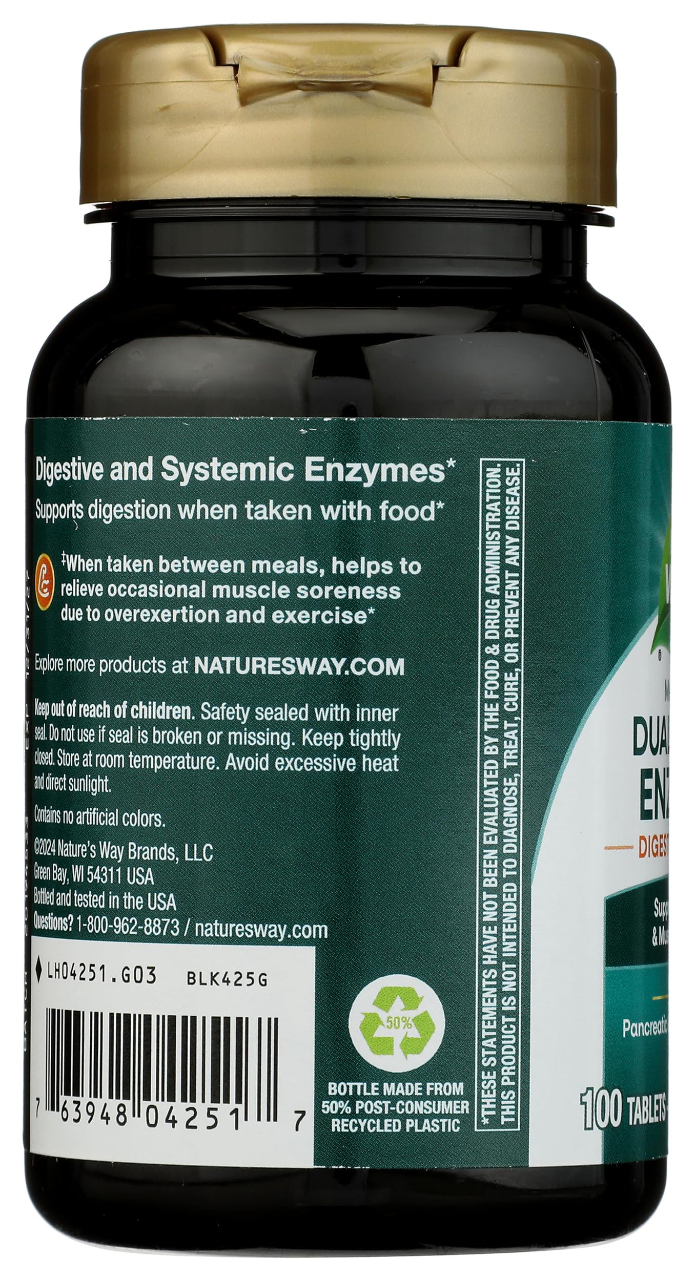 Nature's Way Mega-Zyme Pancreatic & Systemic Enzymes Tablet 100 Tablets