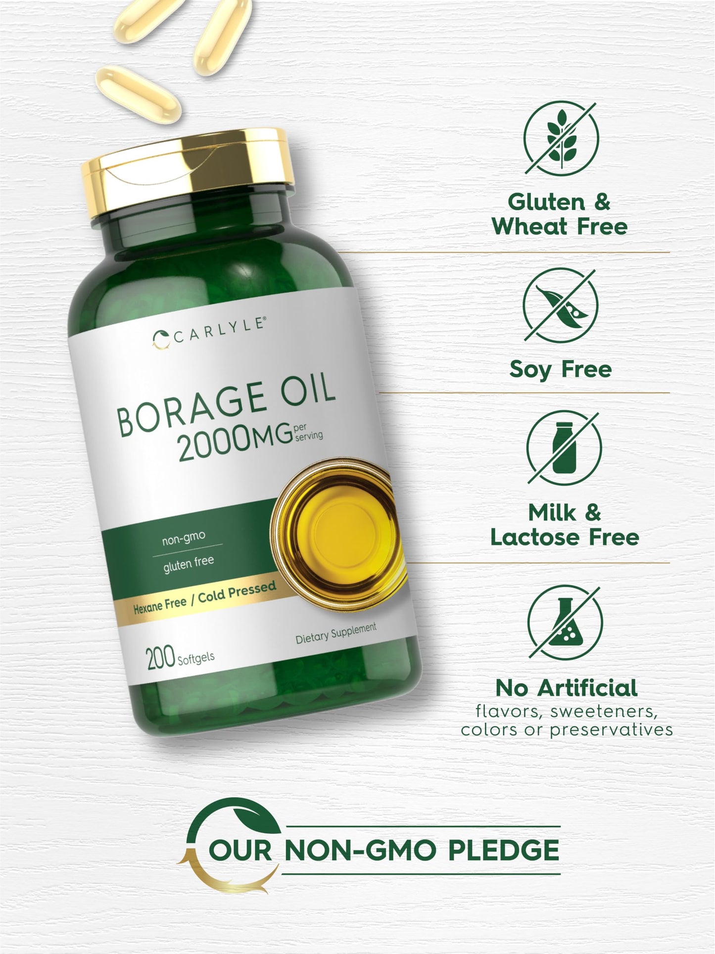 Carlyle Borage Oil Supplement Softgel 200