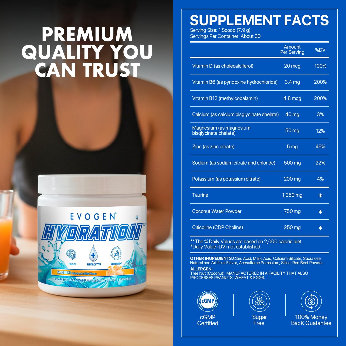 Evogen Hydration Electrolytes Powder 8.3