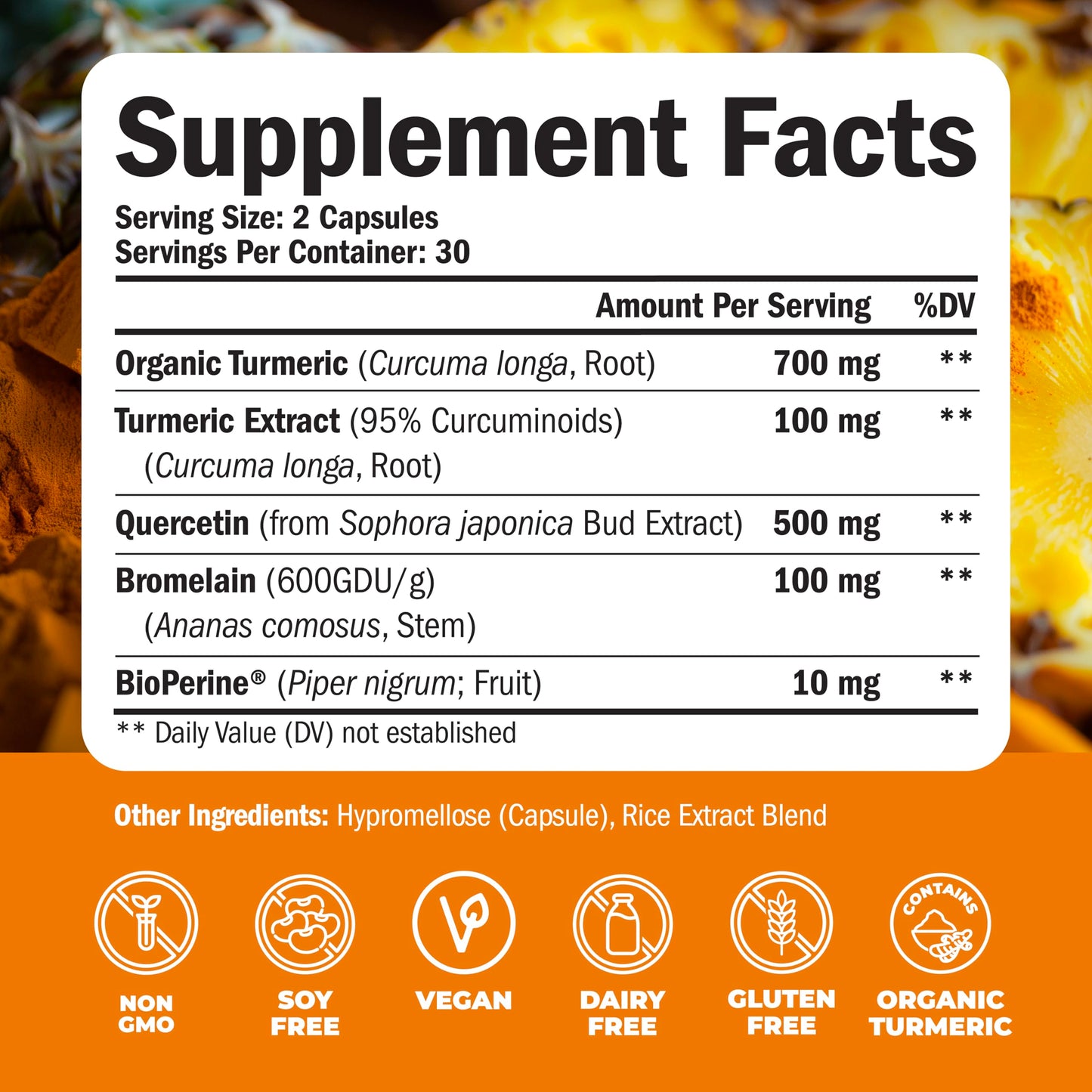 Vimerson Health Quercetin with Bromelain & Turmeric Curcumin & Complete Multivitamin for Men, 120 Capsules