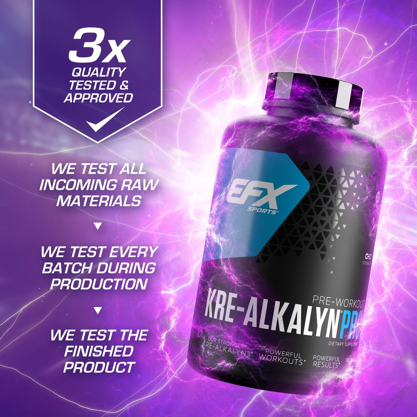 EFX Sports Kre-Alkalyn Pro 180 Capsules