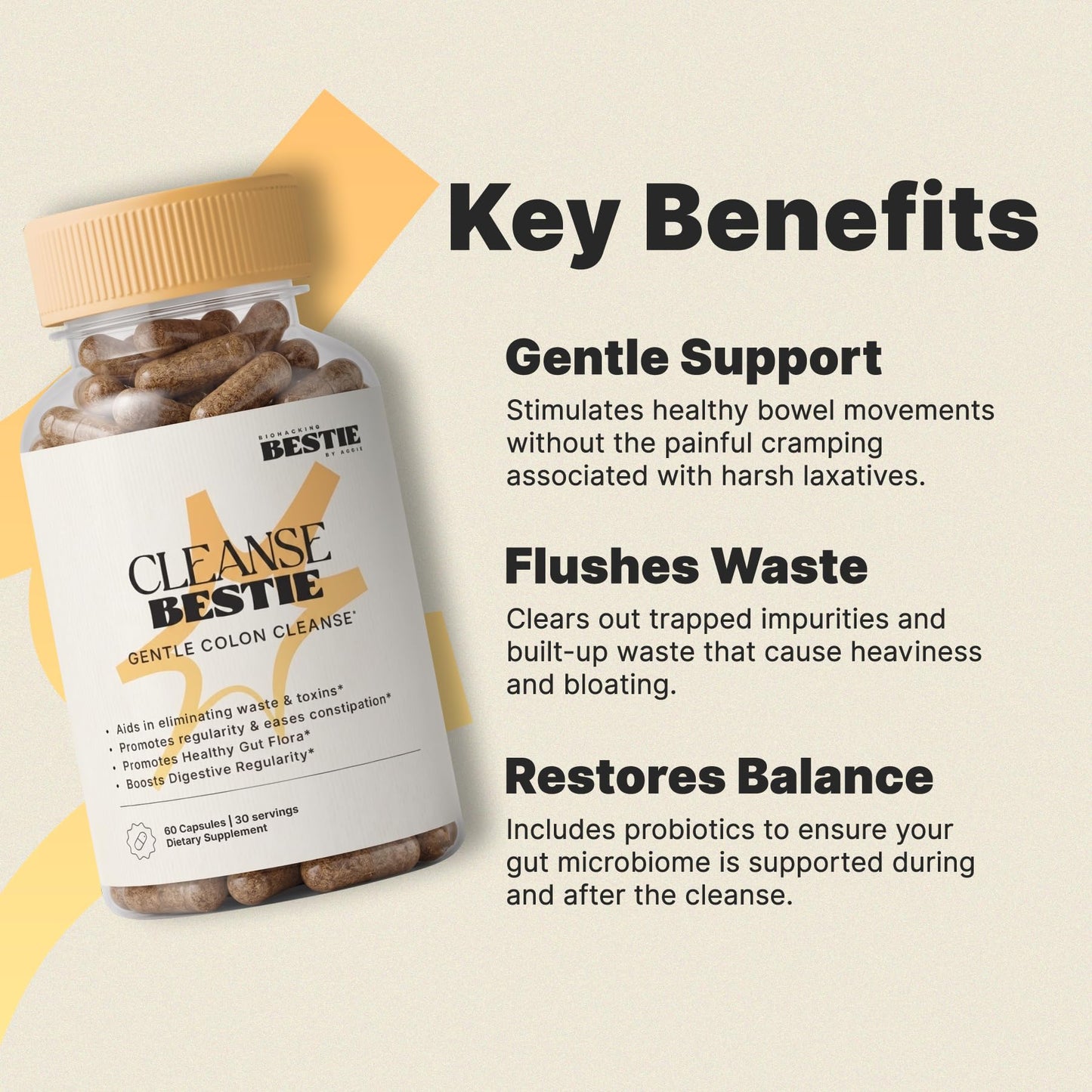 Biohacking Bestie Cleanse Bestie Supplement Formula 30 Capsules