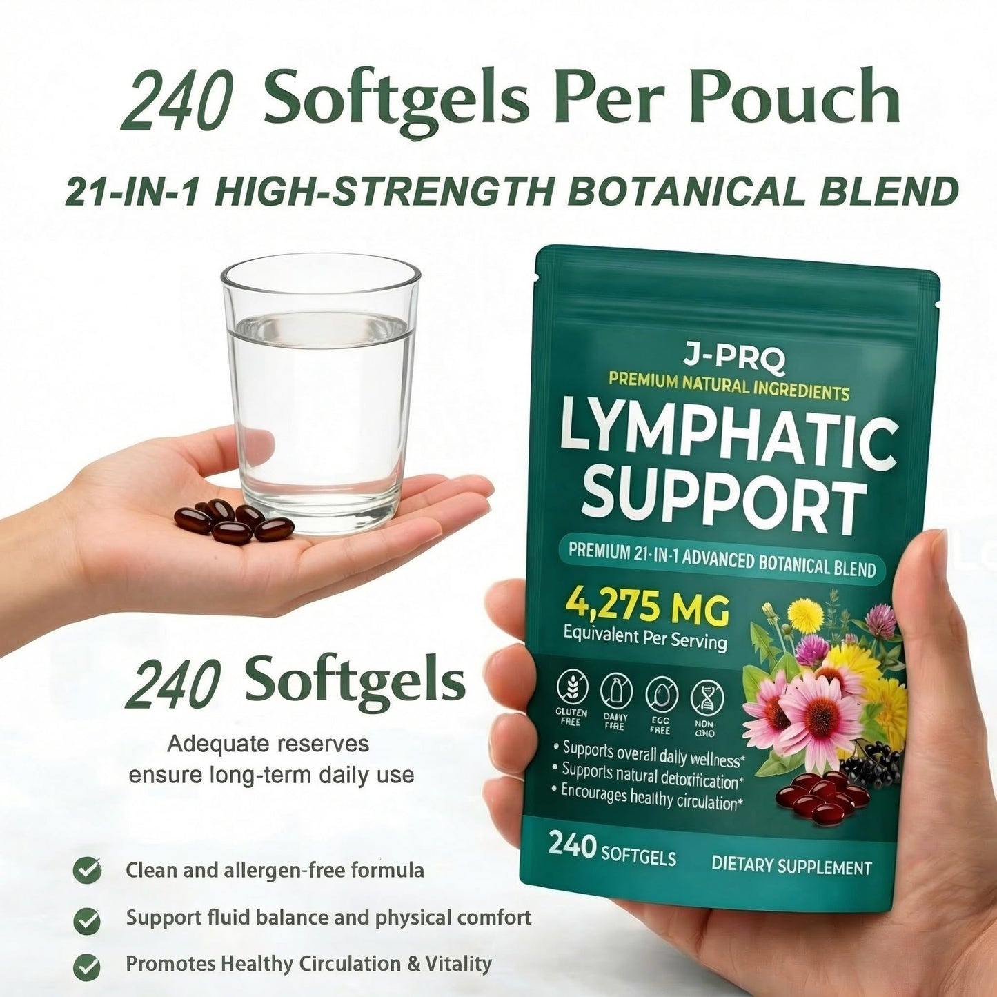 ruifengsheng Lymphatic Support Supplement Softgel 240