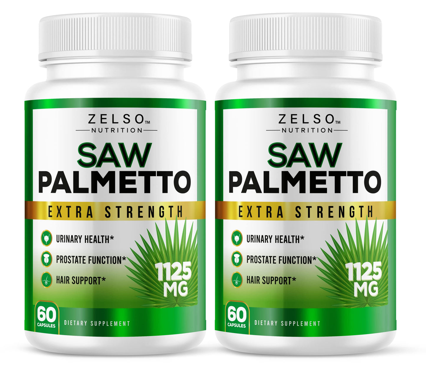 ZELSO Saw Palmetto Prostate Supplement for Men, 120 Capsules