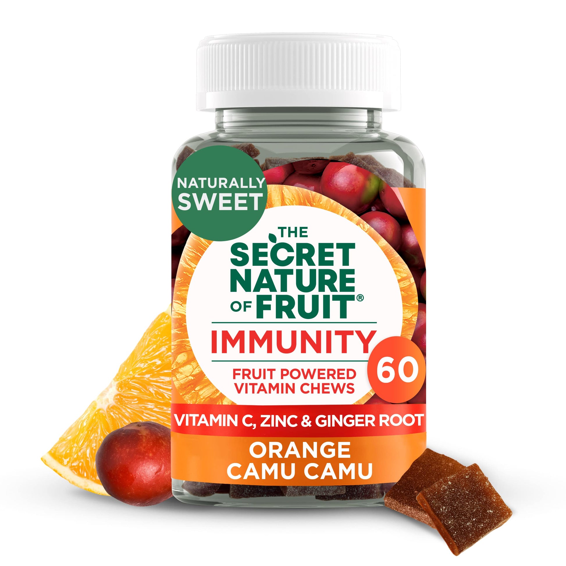 The Secret Nature of Fruit Immunity Chews Gummy, 60 Count