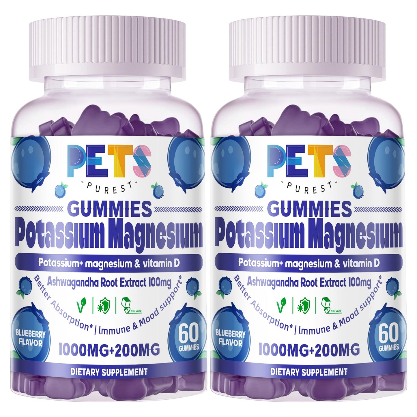 Pets Purest Potassium Magnesium Gummies, 120 Count
