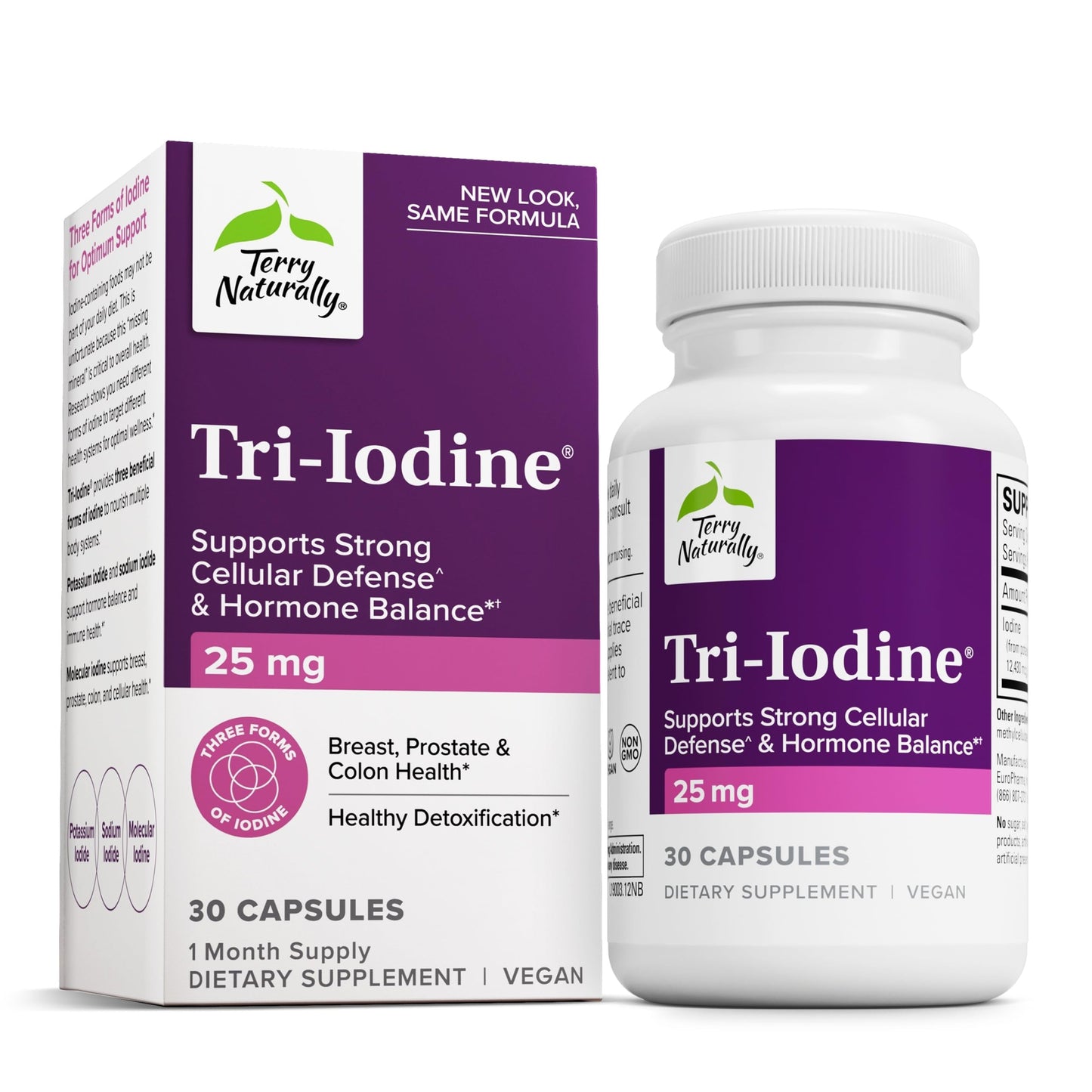 Terry Naturally Tri-Iodine Dietary Supplement Capsules, 30 Count