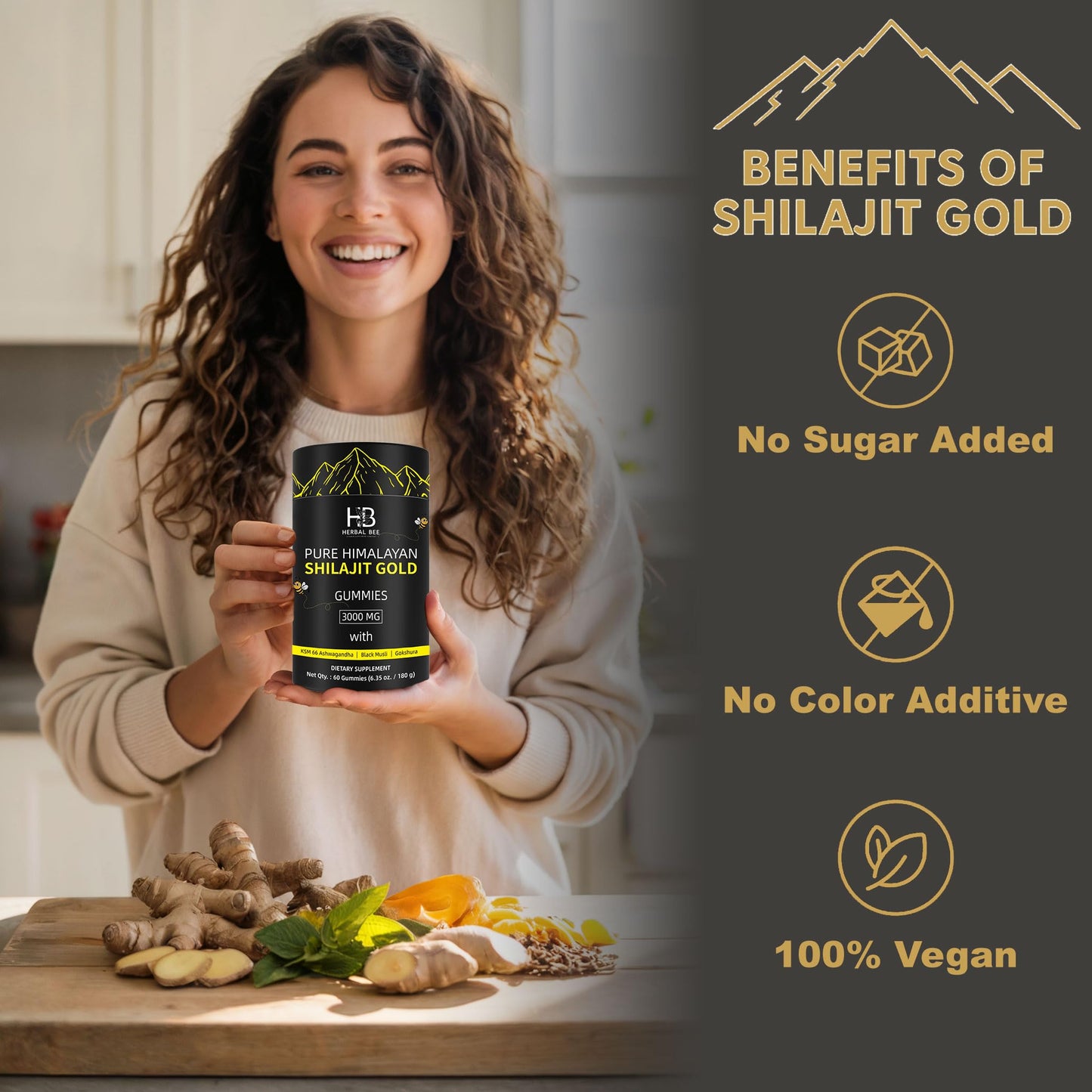 Herbal Bee Shilajit Gummies 60 Gummies
