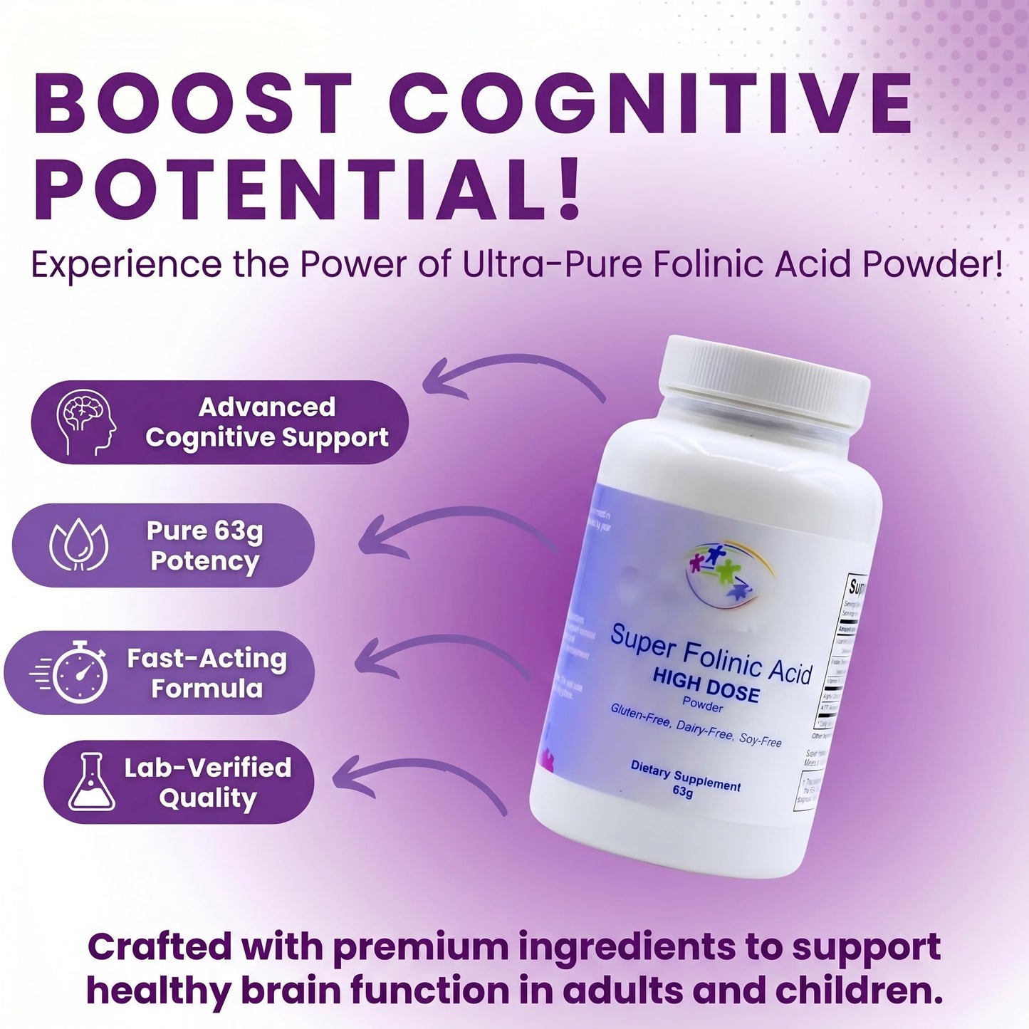 ACENICE Super Folinic Acid High Dose Powder 2.22 oz